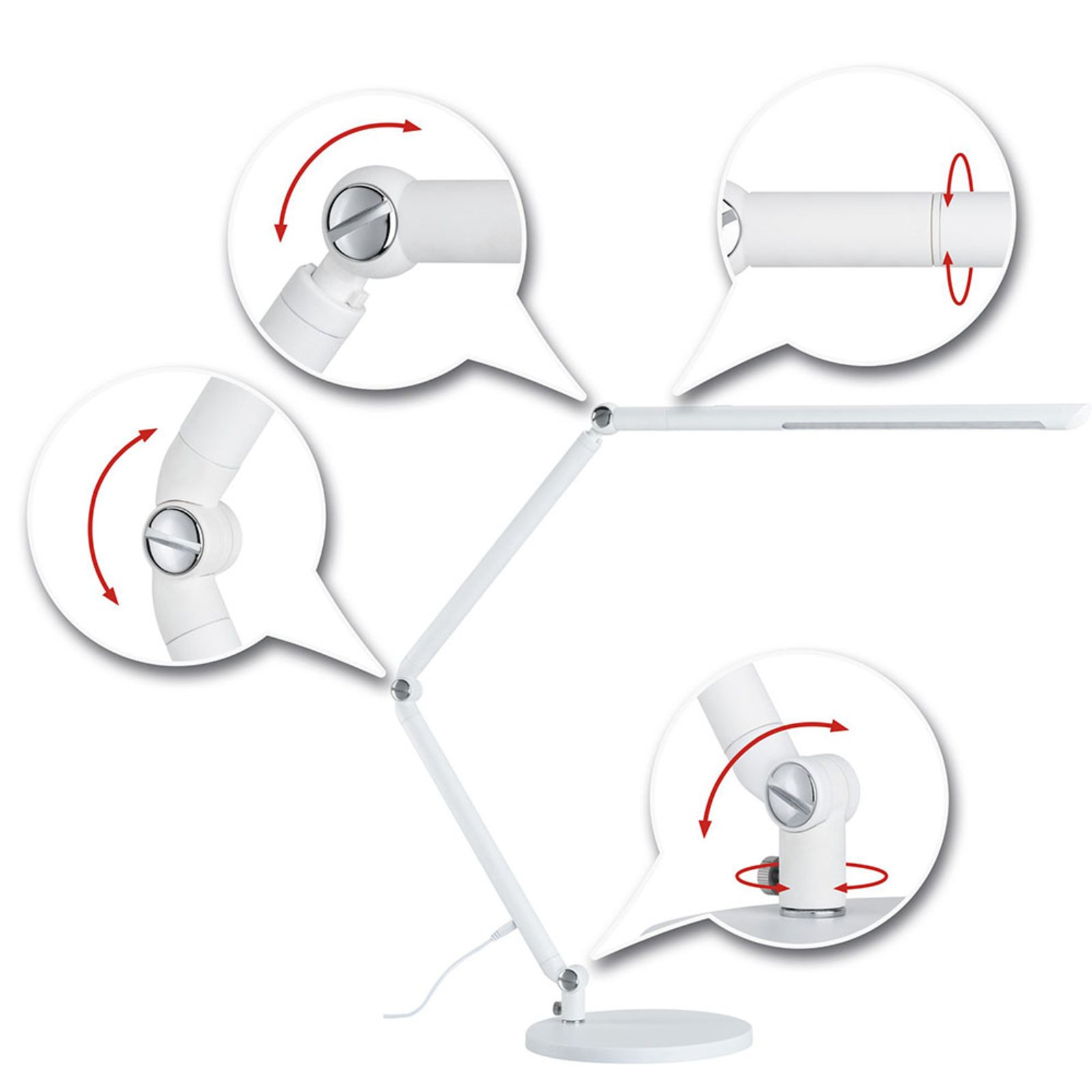 Flexbar Bordlampe Tunable Hvit/3-step Hvit - Paulmann