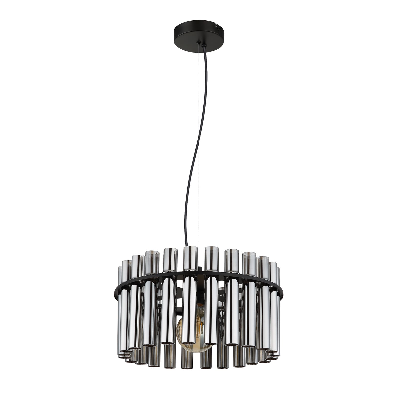 Gorley II viseća svjetiljka, dimno siva/crna, staklo, 38 cm, E27