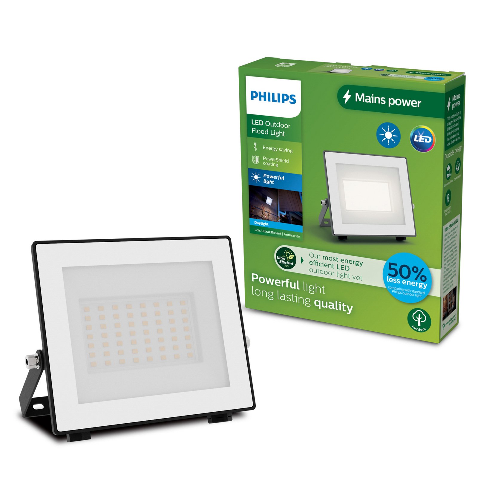 Philips LED-Außenstrahler Lois UE flood, 14 W, 5.000 K, IP65