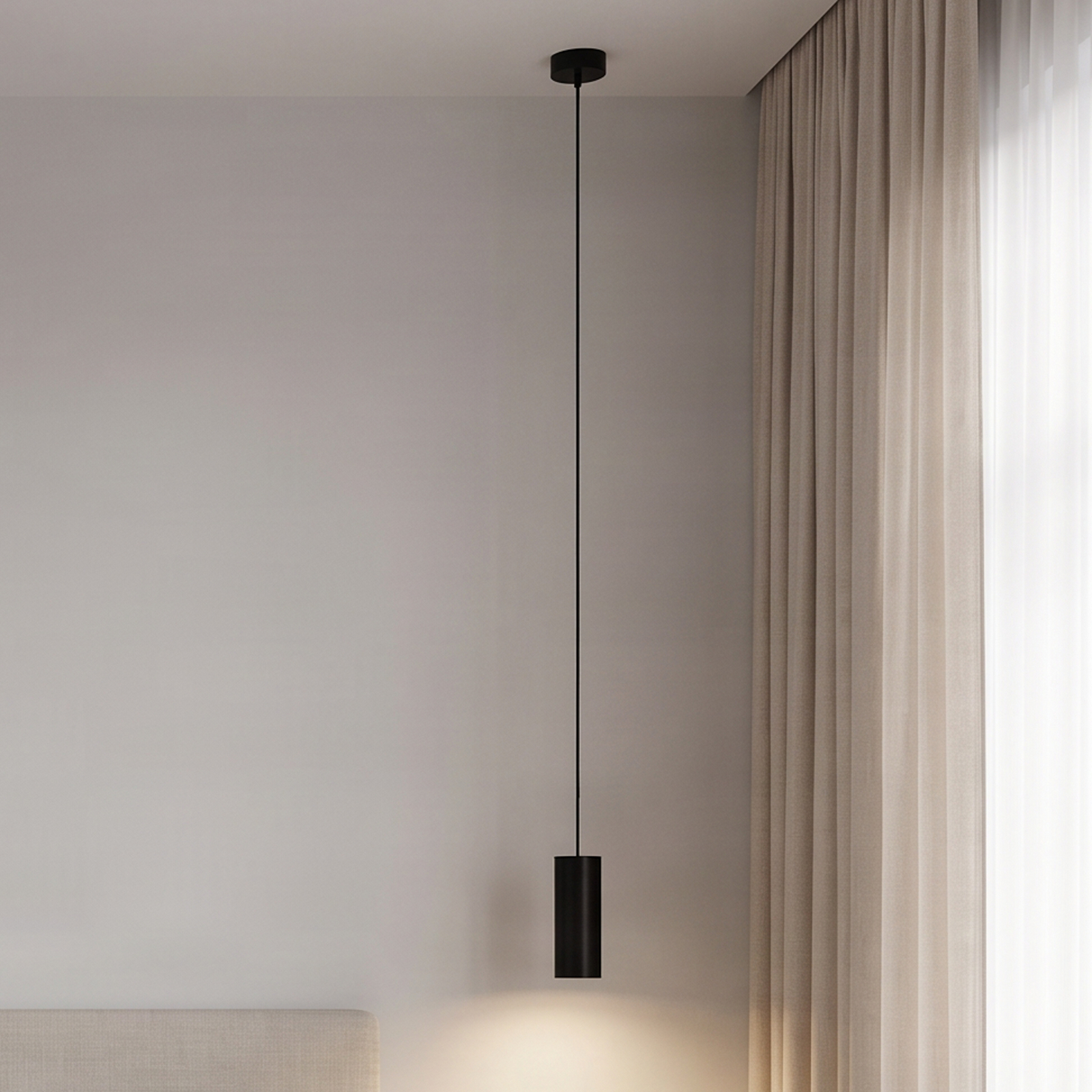 Lampa wisząca Arcchio Ejona, wysokość 15 cm, czarny, metal