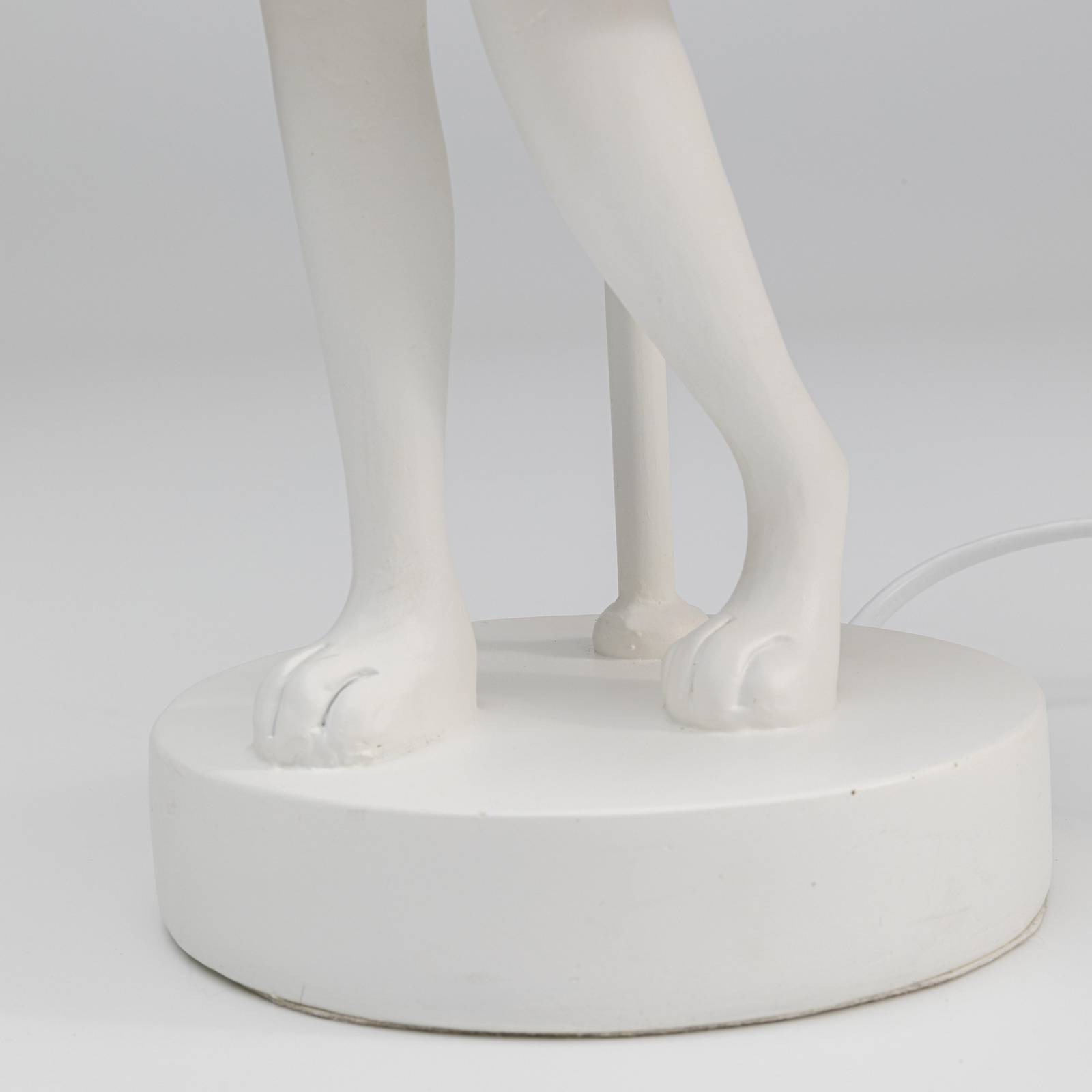 KARE Stolná lampa Animal Rabbit, biela/ružová, výška 50 cm