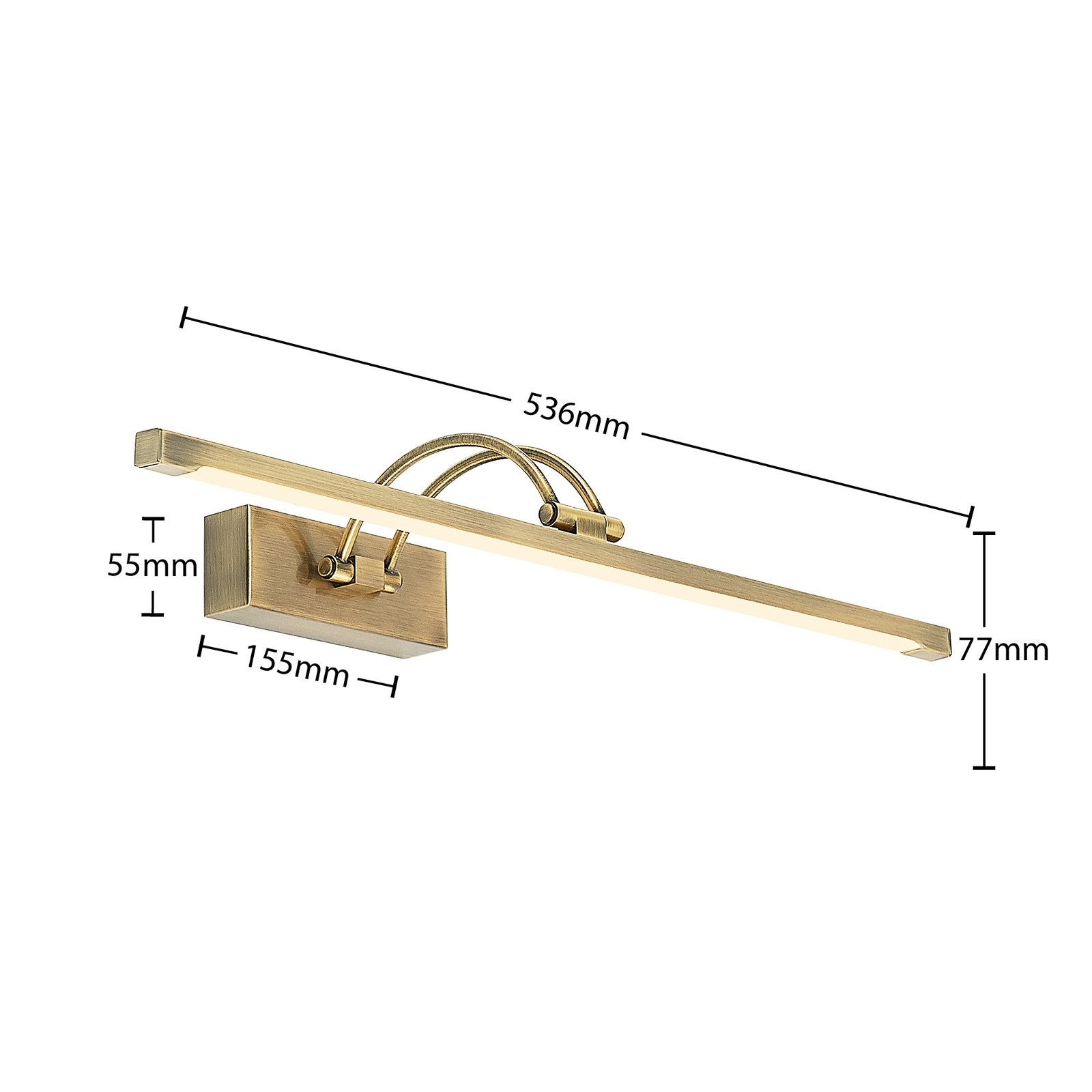 Felena LED Wandleuchte Antique Brass - Lucande