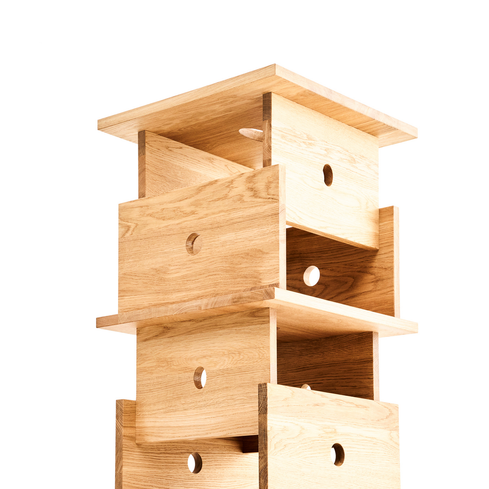 Wood Box sidobord, oljad ek, höjd 35 cm - HAY