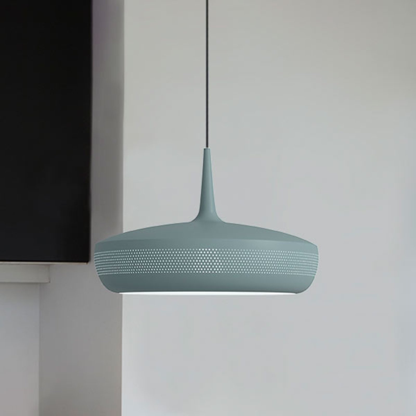 UMAGE Clava Dine hanging light, blue and grey, for Living / Dining Room, aluminium, E27, 15 W, energy efficiency: A++, H: 28 cm