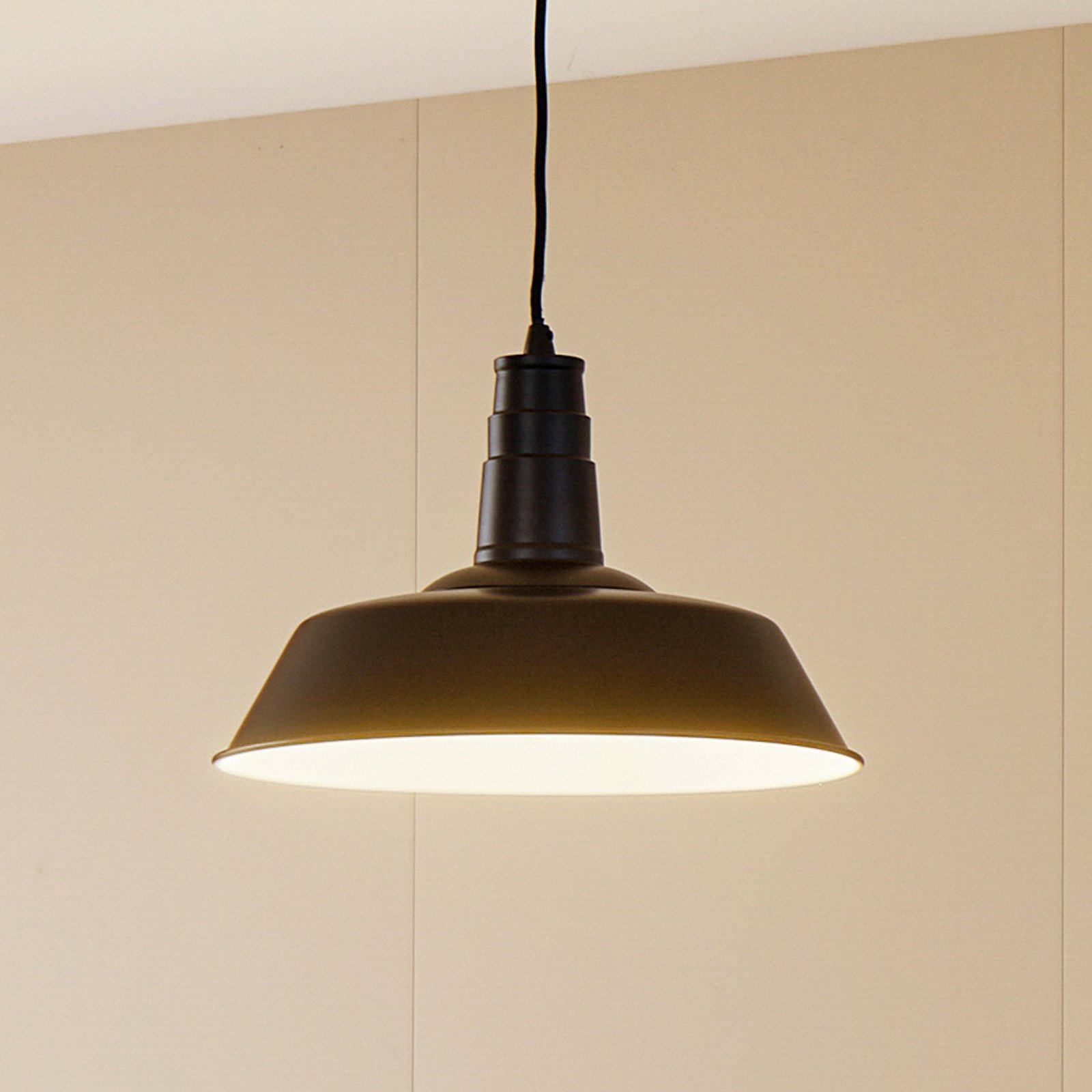 Laylan Suspension Ø36 Noir/Blanc - Lindby