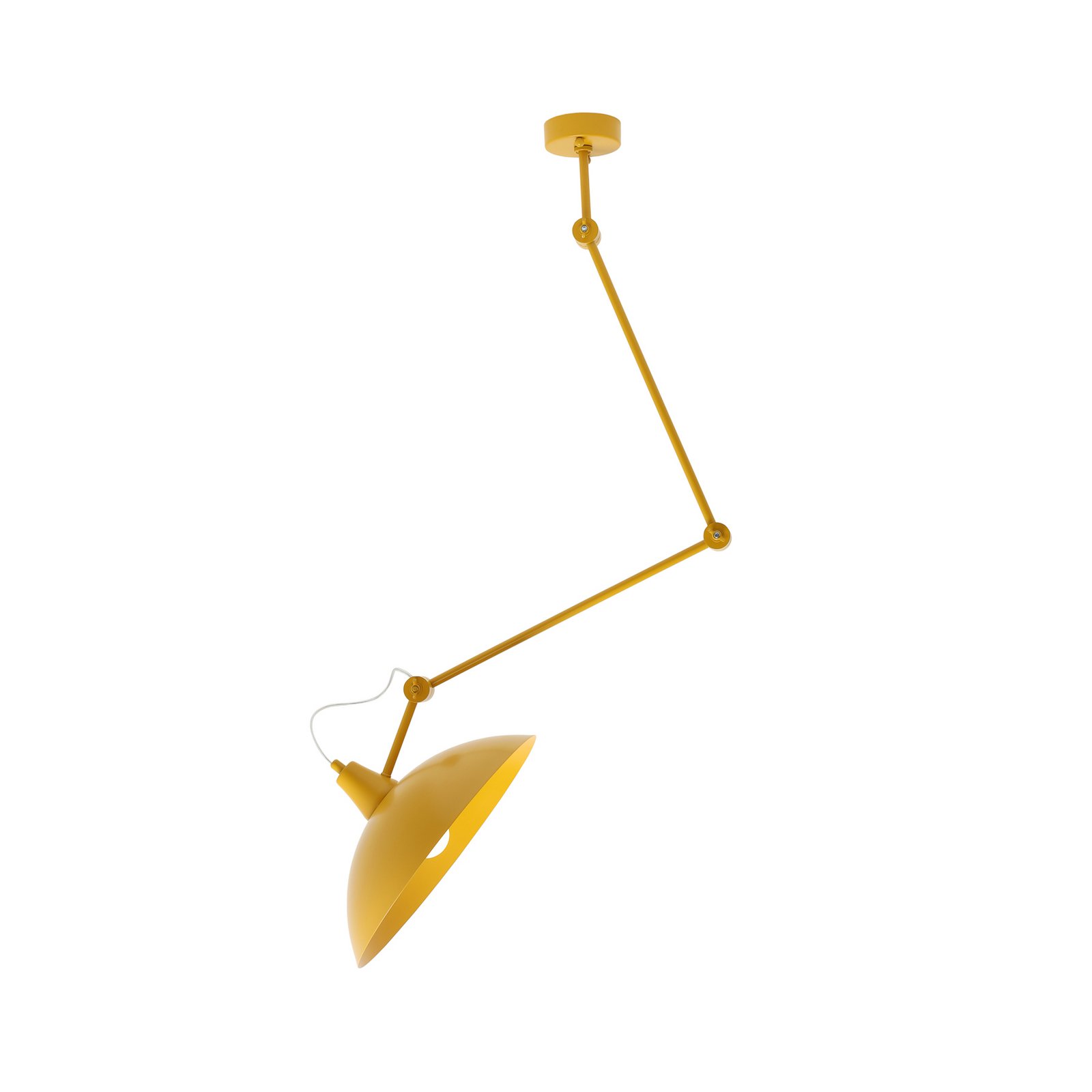 Melos pendant light, yellow, Ø 36 cm, metal