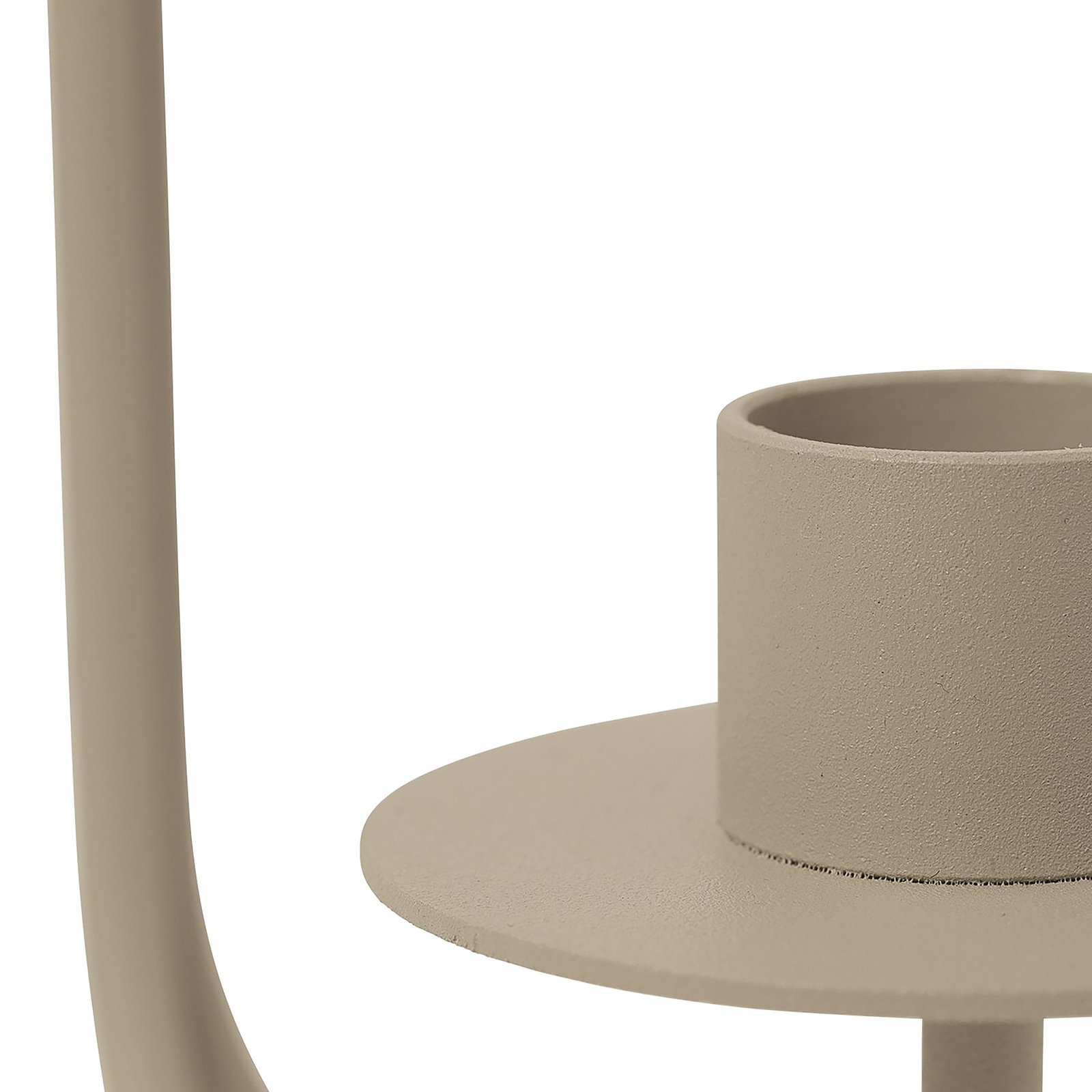 ferm LIVING Candlestick Sway, beige, height 30 cm, iron