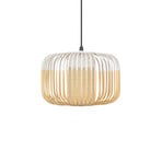 Candeeiro suspenso Bamboo Outdoor S, branco, IP44, E27 - Forestier
