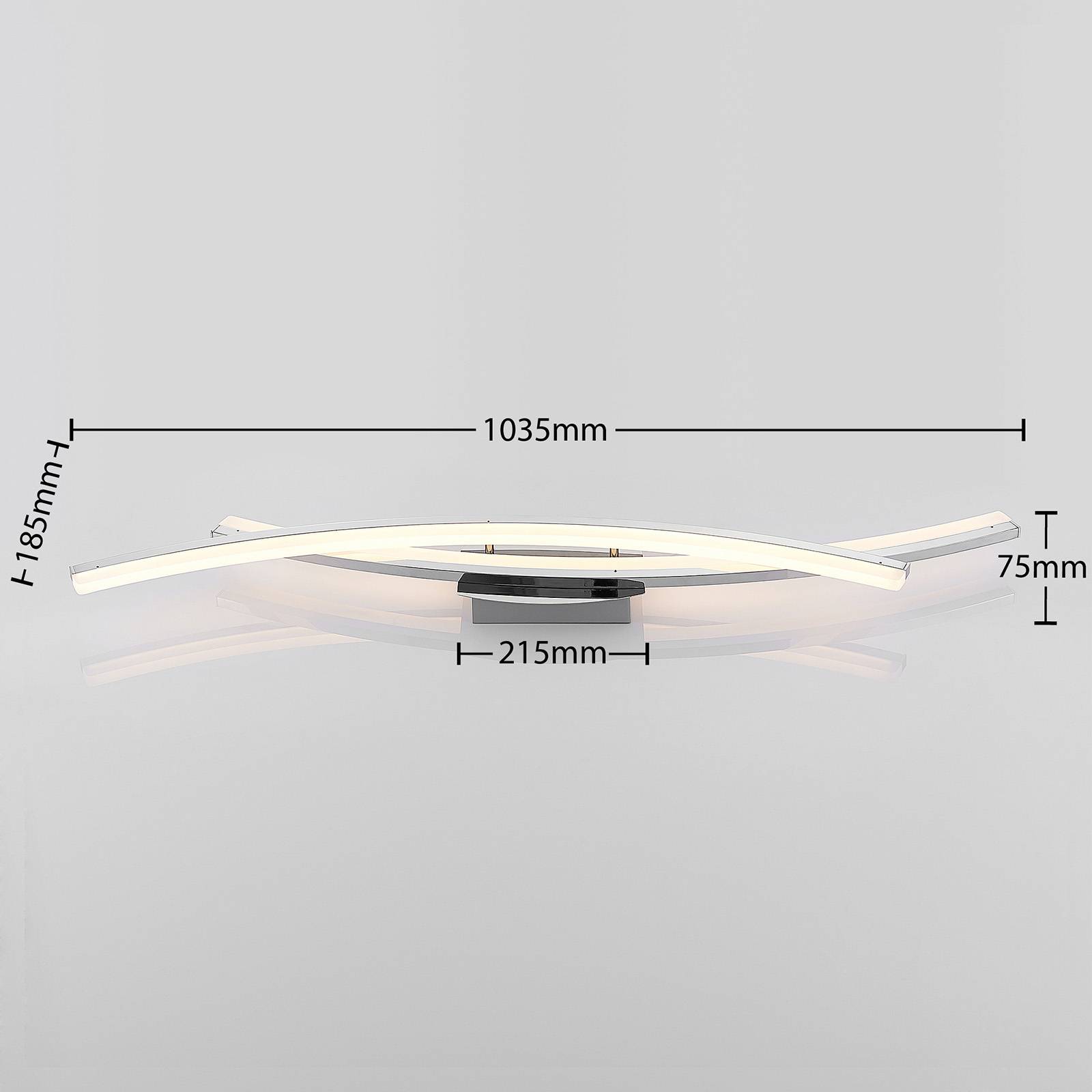 Lindby Elarit lampa sufitowa LED, chromowana