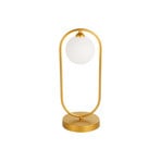 Fancy table lamp, glass lampshade, gold