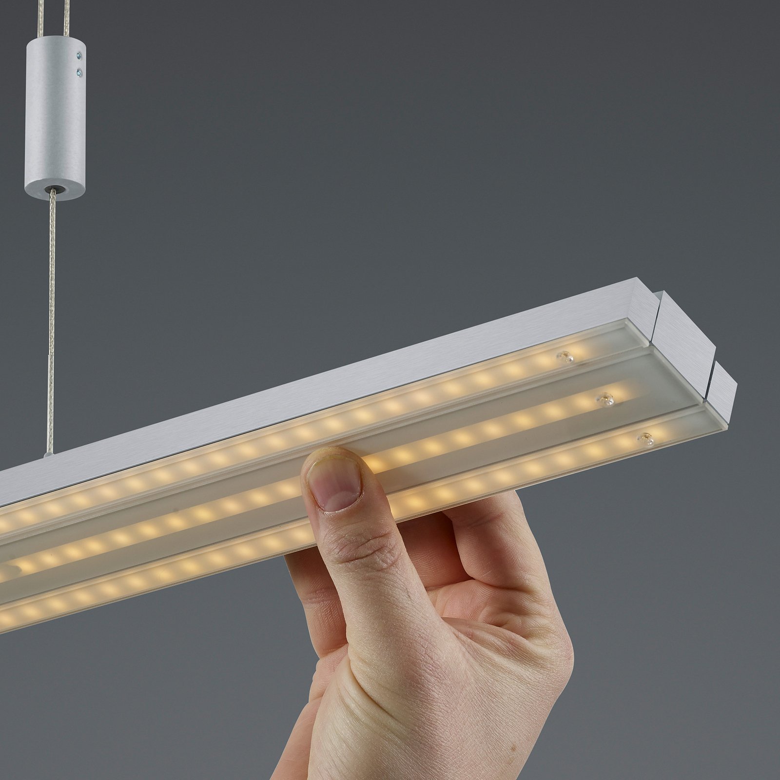 Lampada LED a sospensione a sospensione ZigBee up/down nichel sospensione 3 m