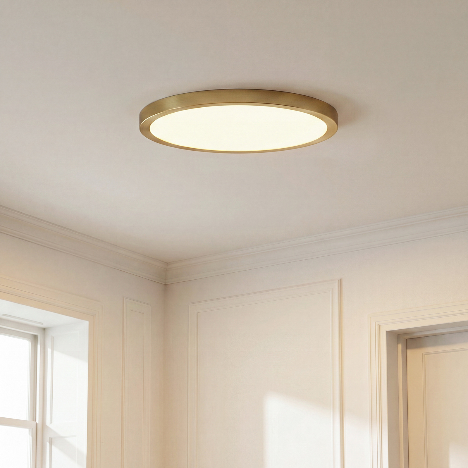 Plafonieră LED Lindby Sorela, Ø 40 cm, auriu, dimabil Plafonieră LED Lindby Sorela, Ø 40 cm, auriu, dimabil