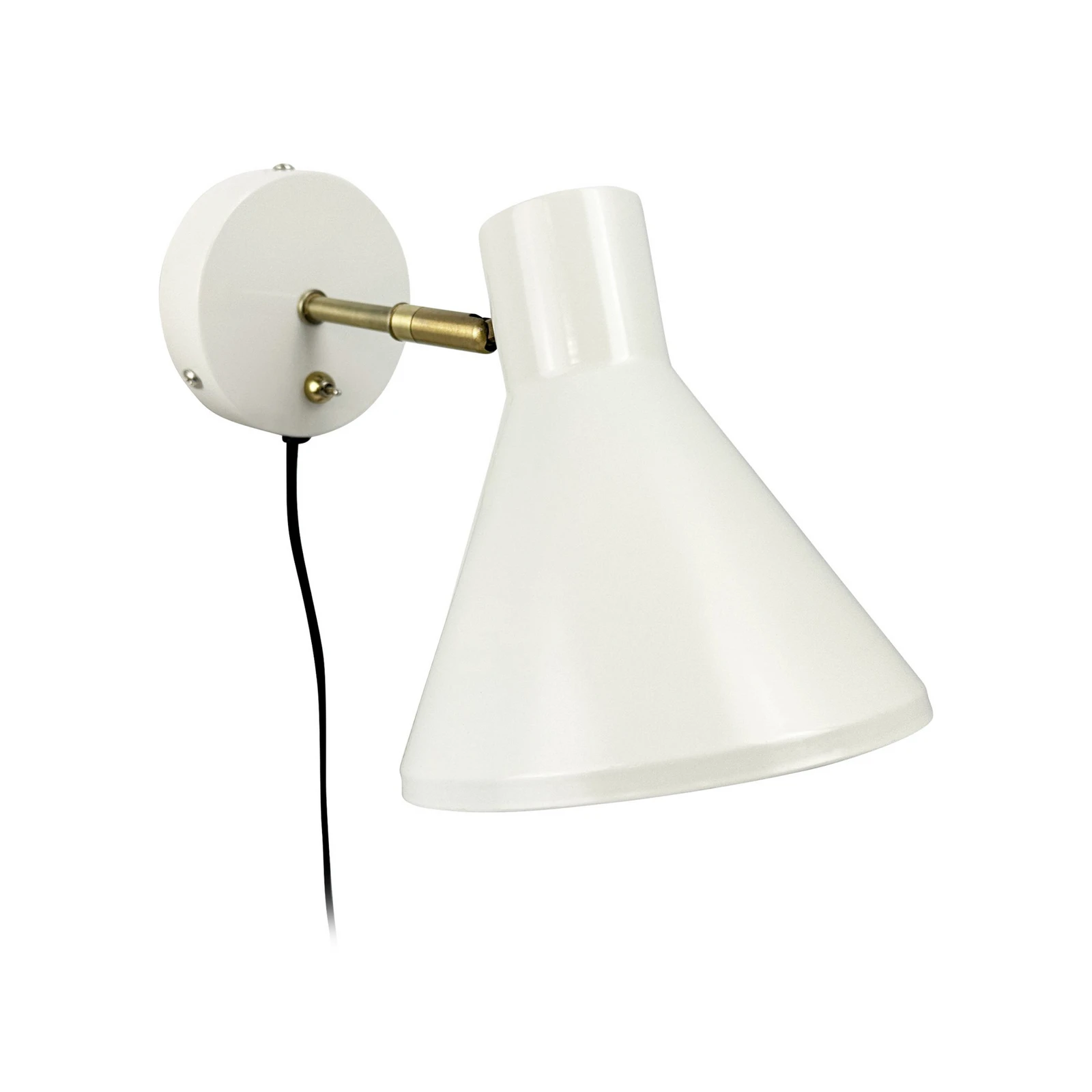 Nástěnné svítidlo Dyberg Larsen Sleep, tmelově bílá, Ø 15 cm, ocel