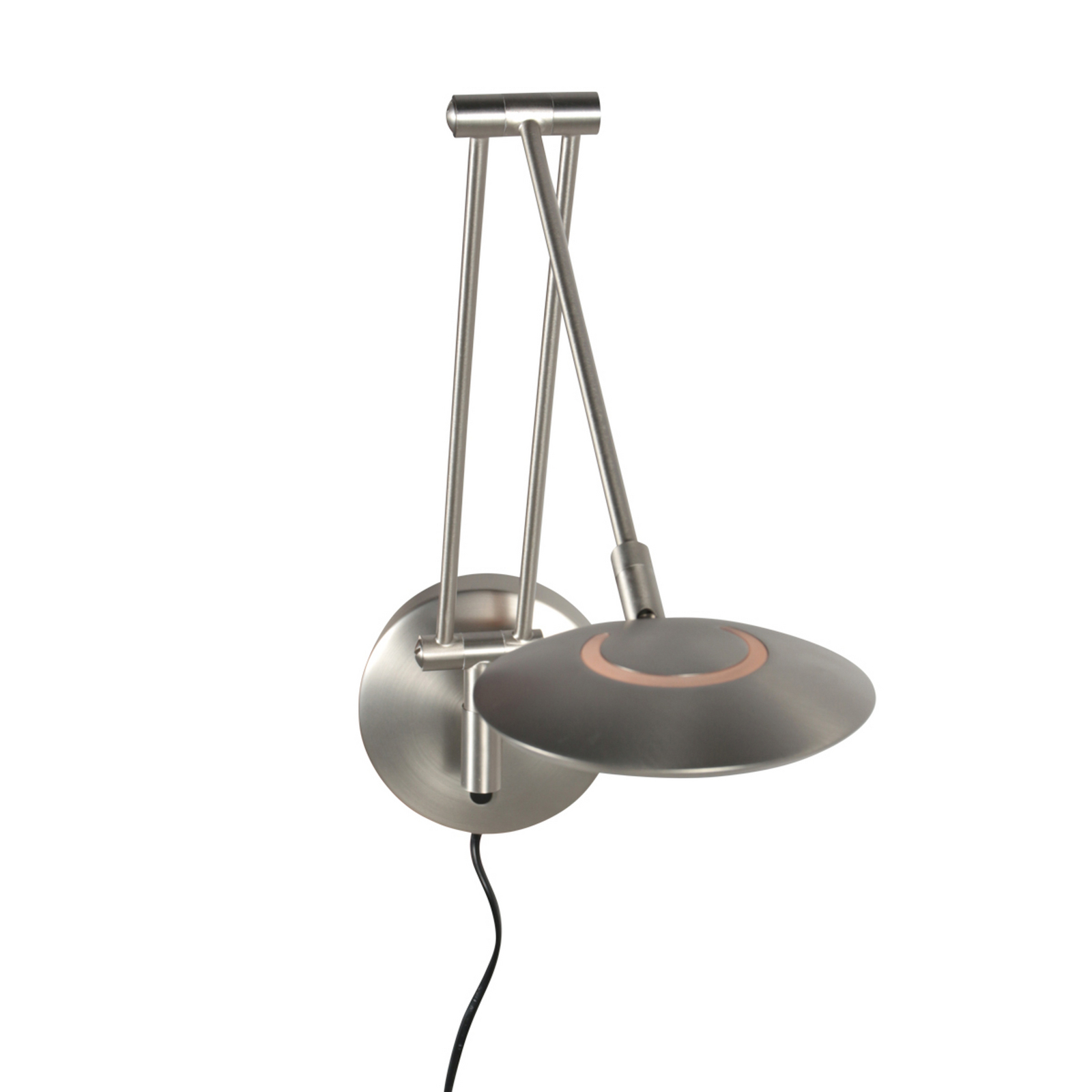 LED-Wandlampe Zenith 2 mit Arm, stahl, CCT, Metall, Stecker LED-Wandlampe Zenith 2 mit Arm, stahl, CCT, Metall, Stecker