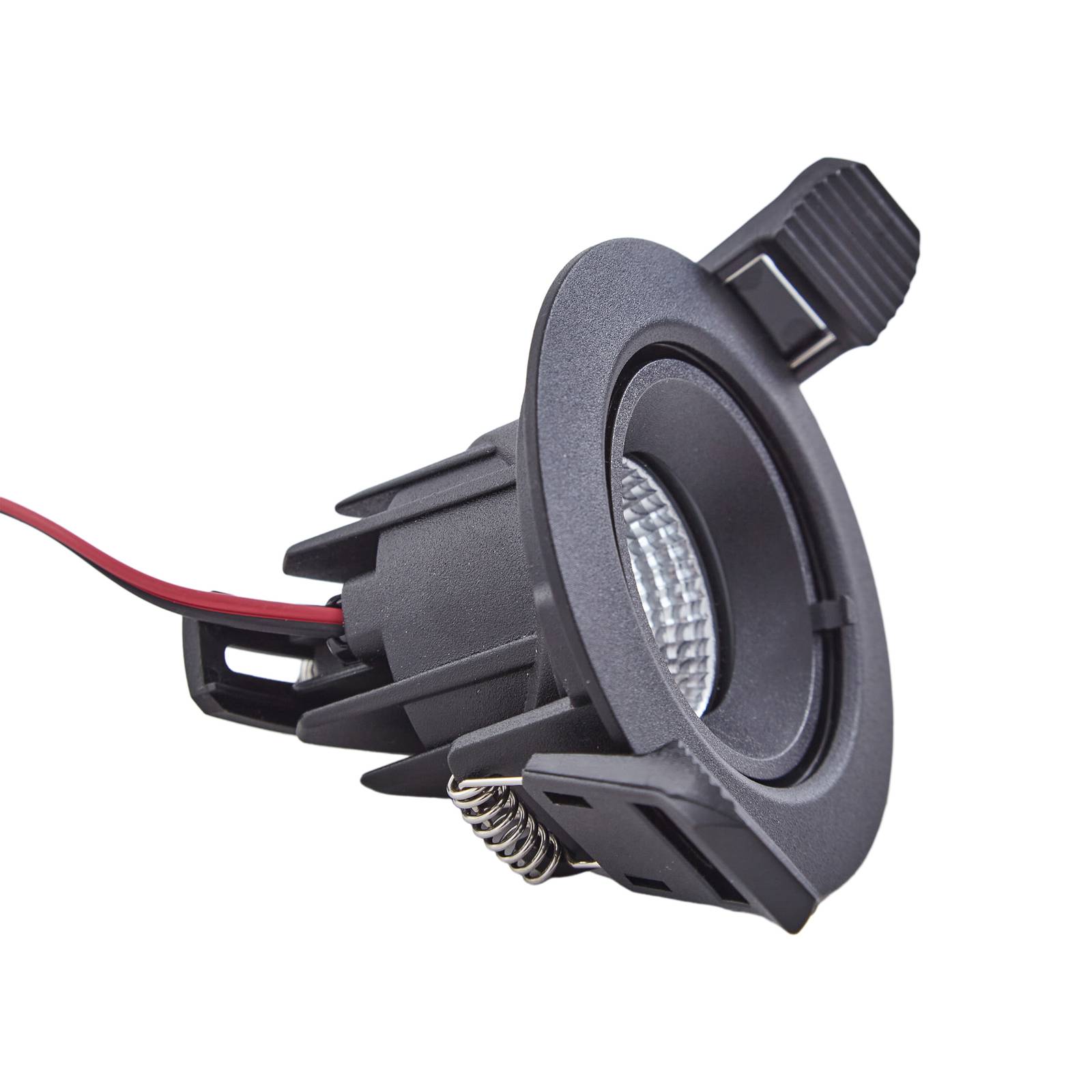 Arcchio Harcos downlight LED, czarny, Ø 8 cm, 4000K