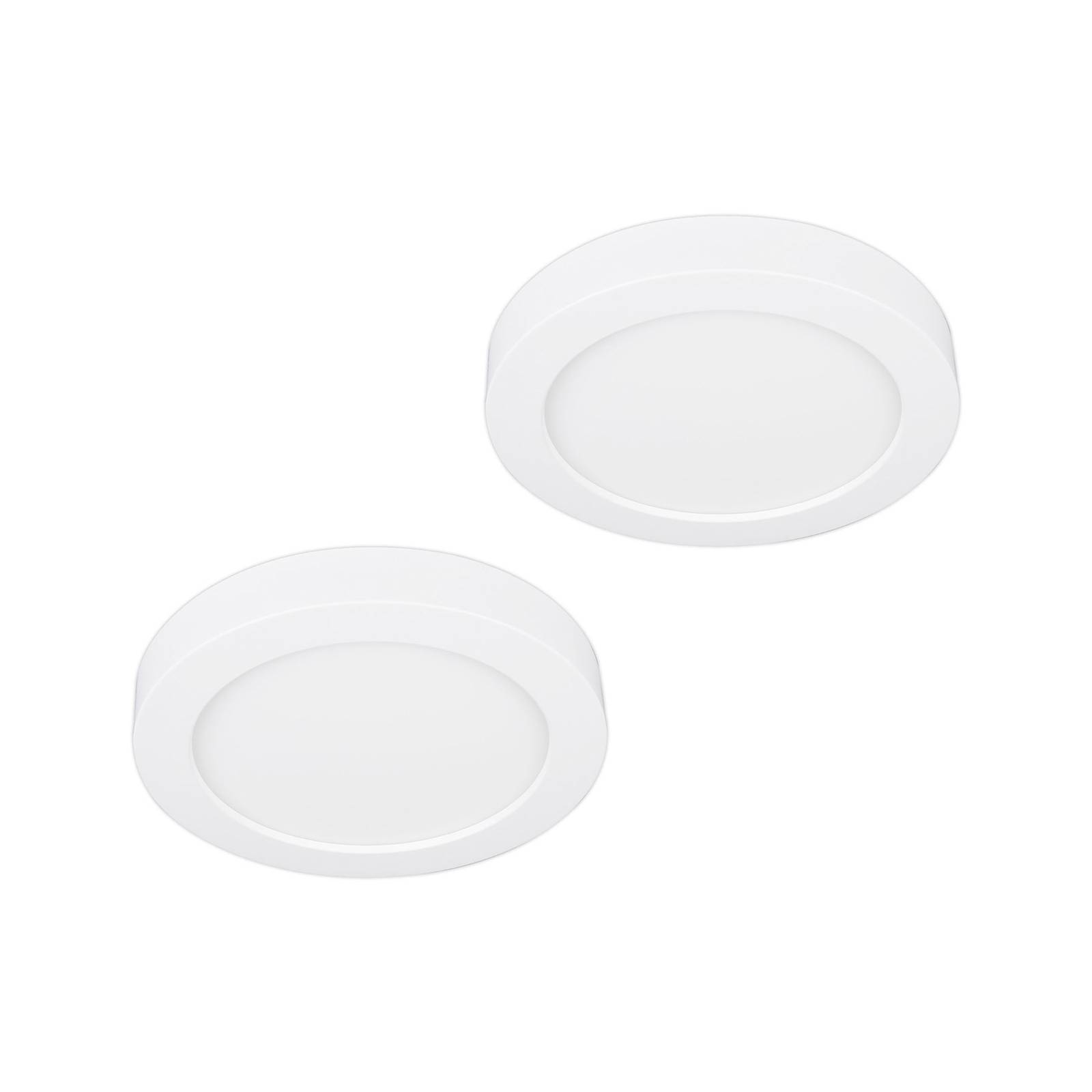 Prios LED-Deckenleuchte Edwina, weiß, 18 cm, 2er-Set günstig online kaufen