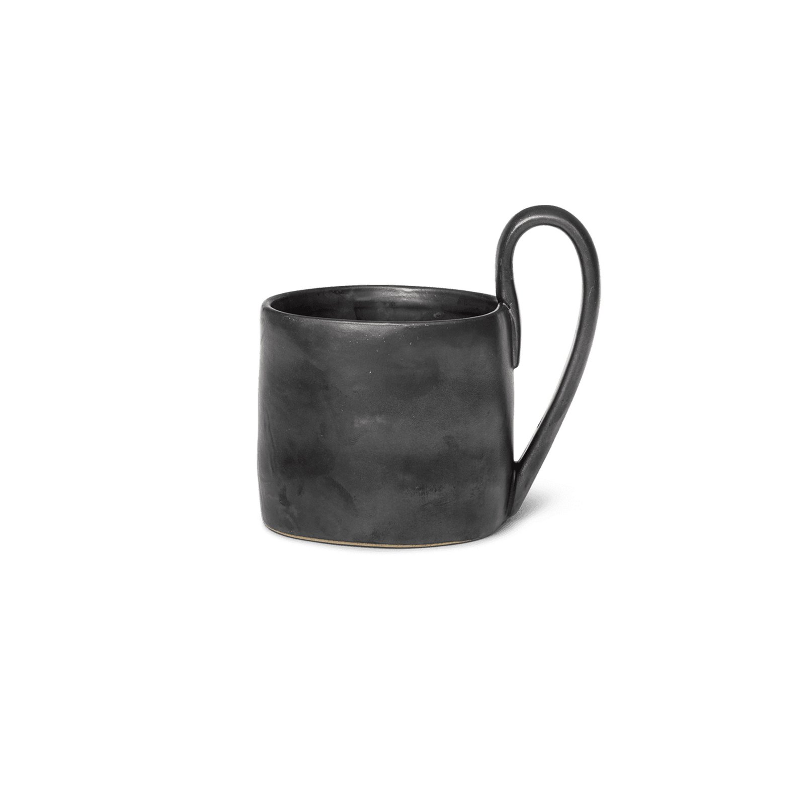 ferm LIVING Tasse Flow, noir, 360 ml, céramique, émaillée