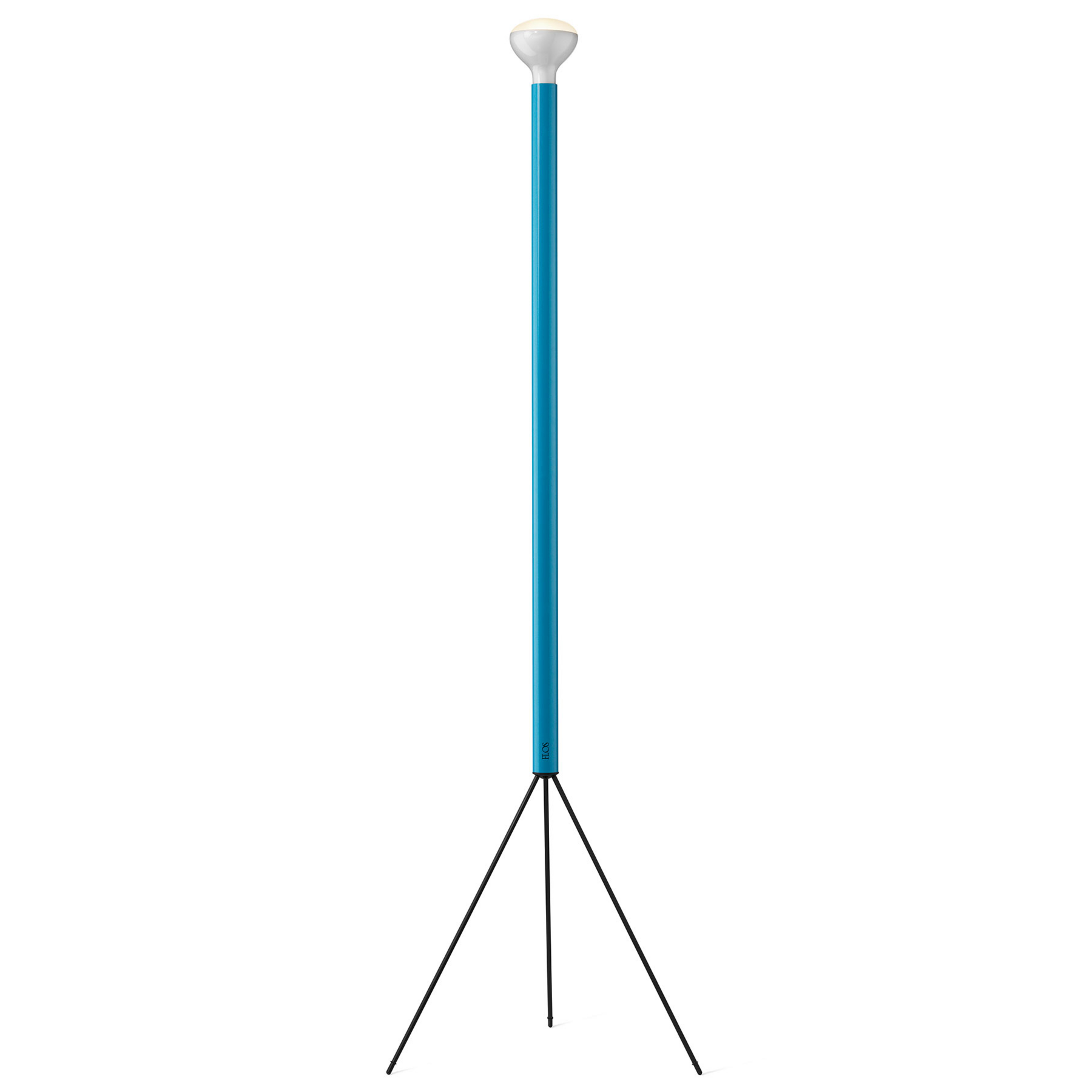 FLOS lampe sur pied Luminator, bleu clair, hauteur 189 cm, métal