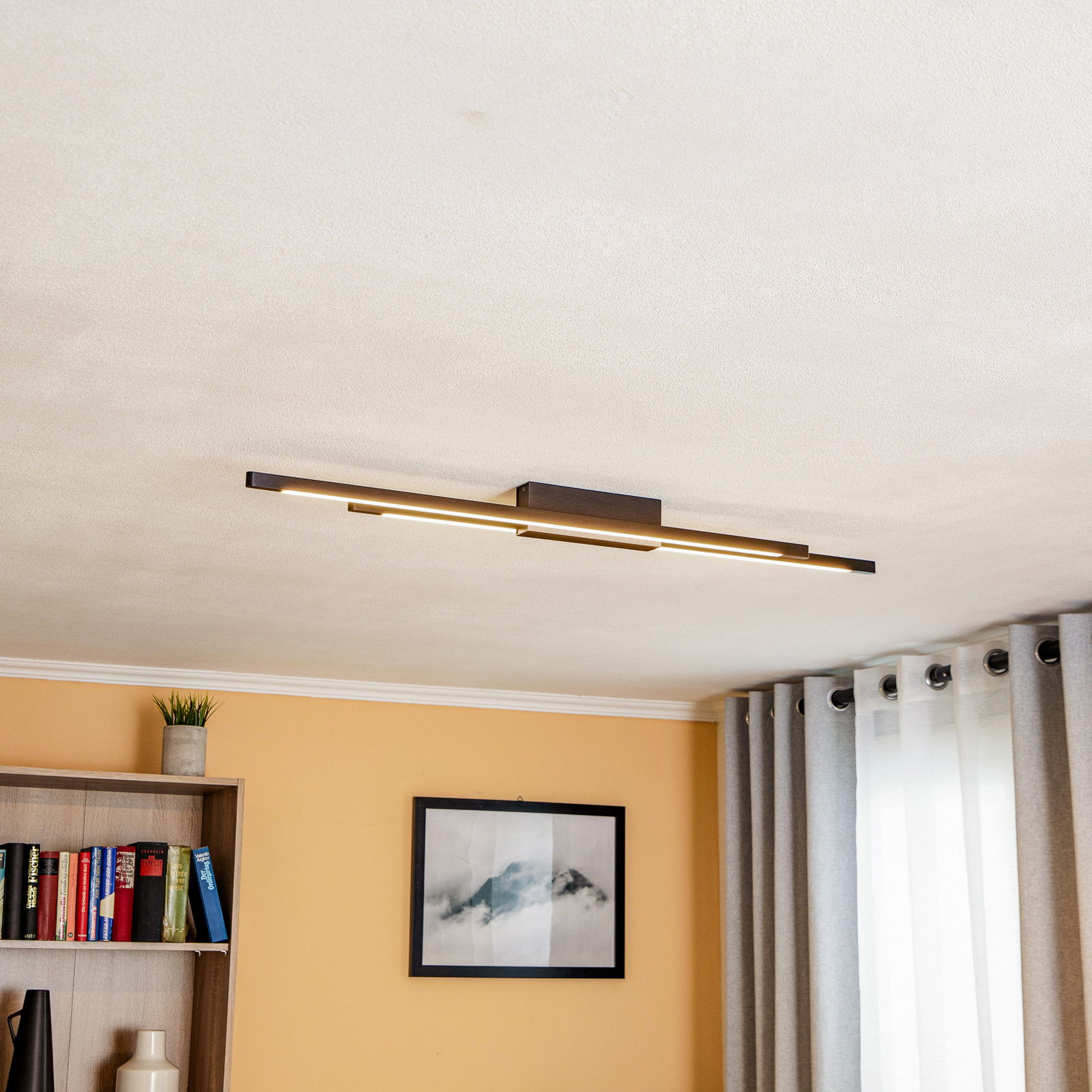 Quitani Talon LED plafonieră LED 2 becuri negru anodizat - Bucătărie - modern - negru mat anodizat - Aluminiu