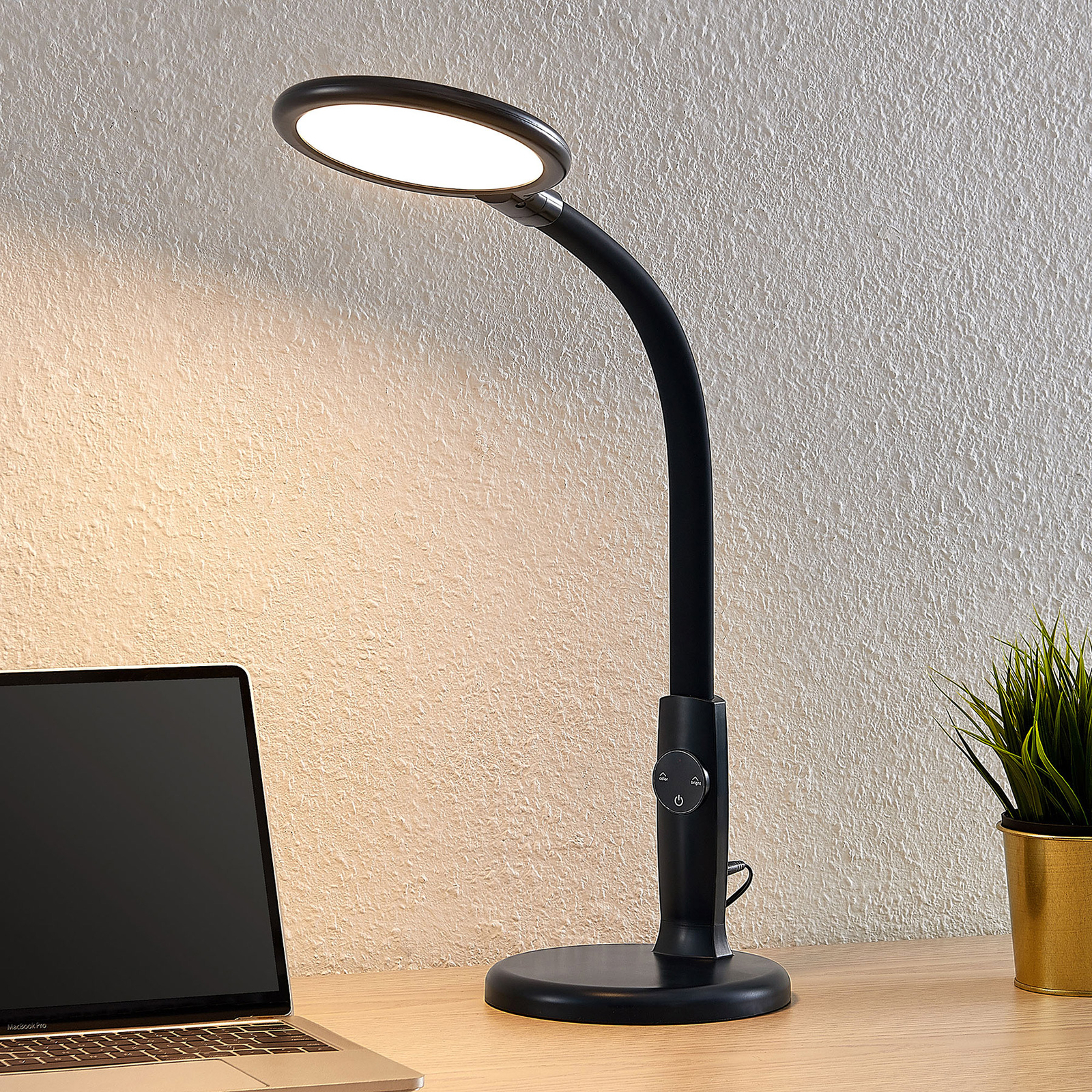 Prios Darium LED table lamp, dimmable with CCT