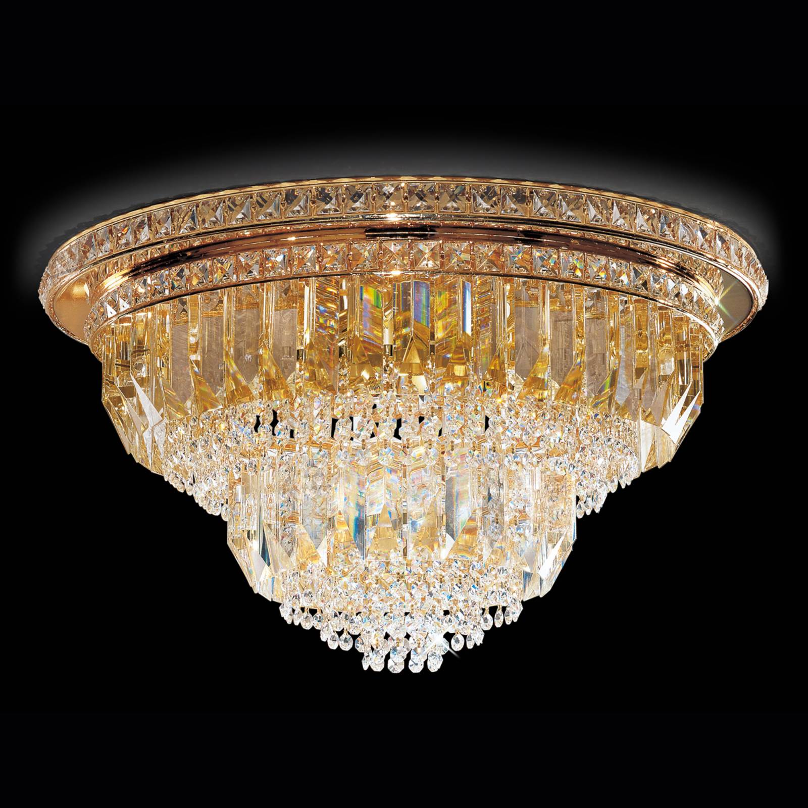 Patrizia volpato cristalli mennyezeti lámpa, 60cm, arany színben