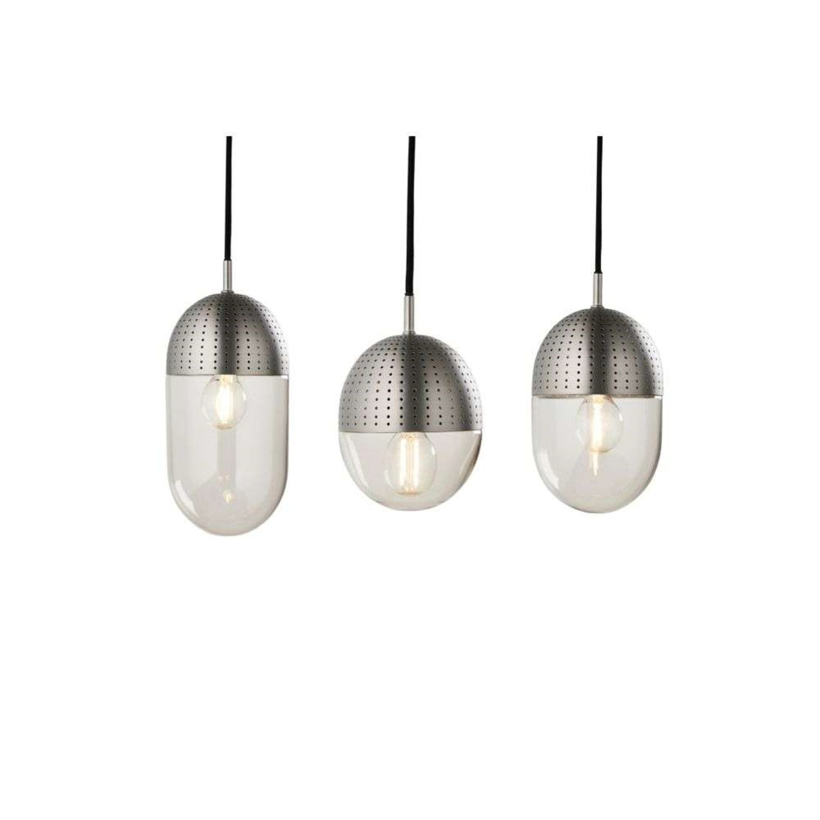 Dot Pendant Large Satin/Smoke - Woud