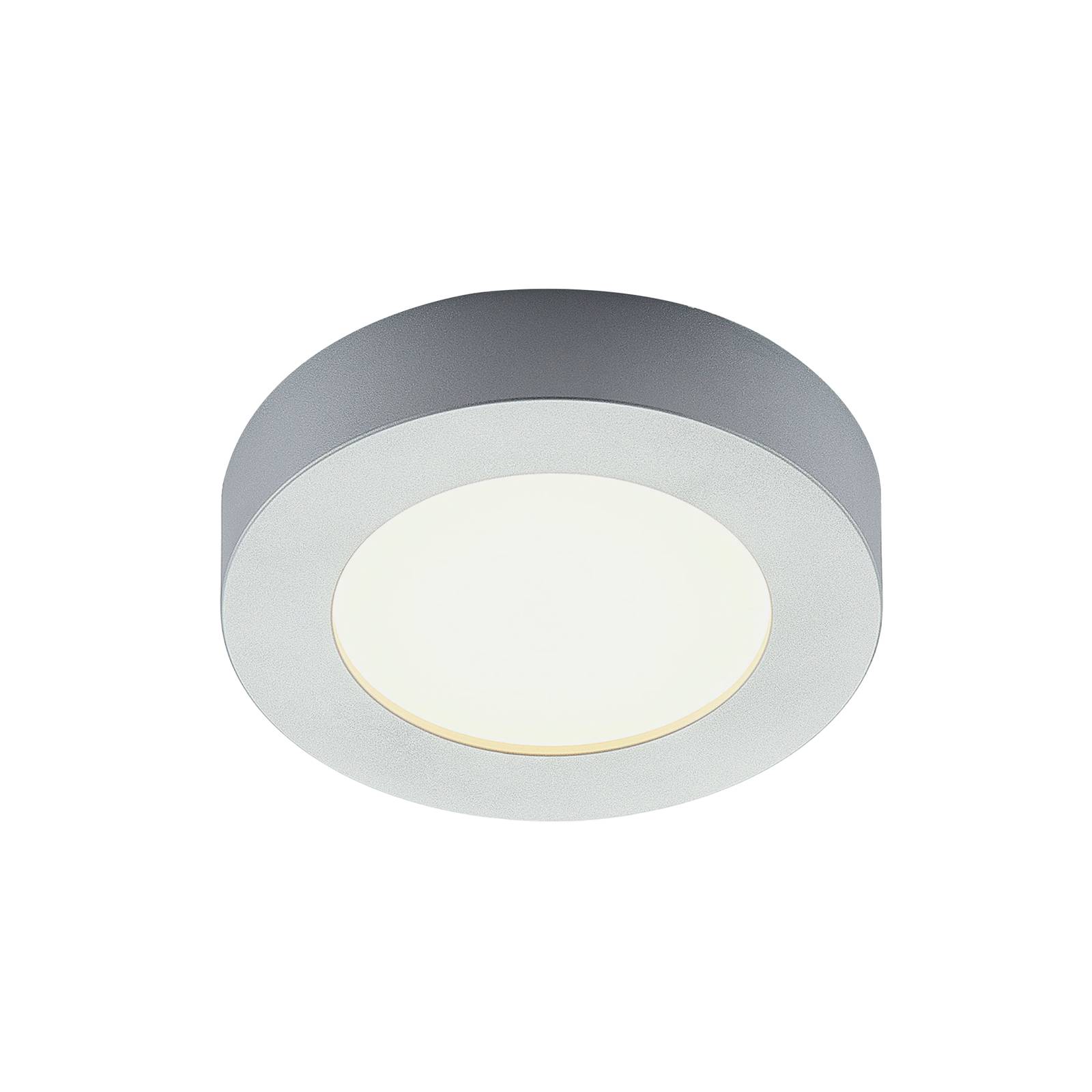 Plafonnier LED Marlo argenté 3 000 K rond 18,2 cm