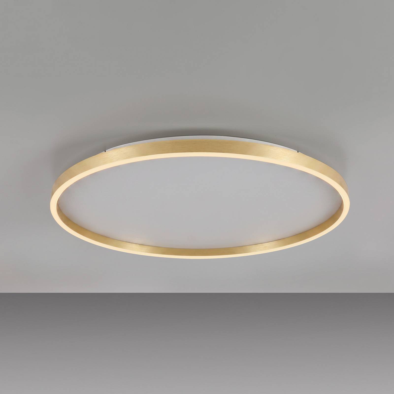 Lampa sufitowa LED Madlen, w kolorze złotym, Ø 60 cm, aluminium, 3000 K,