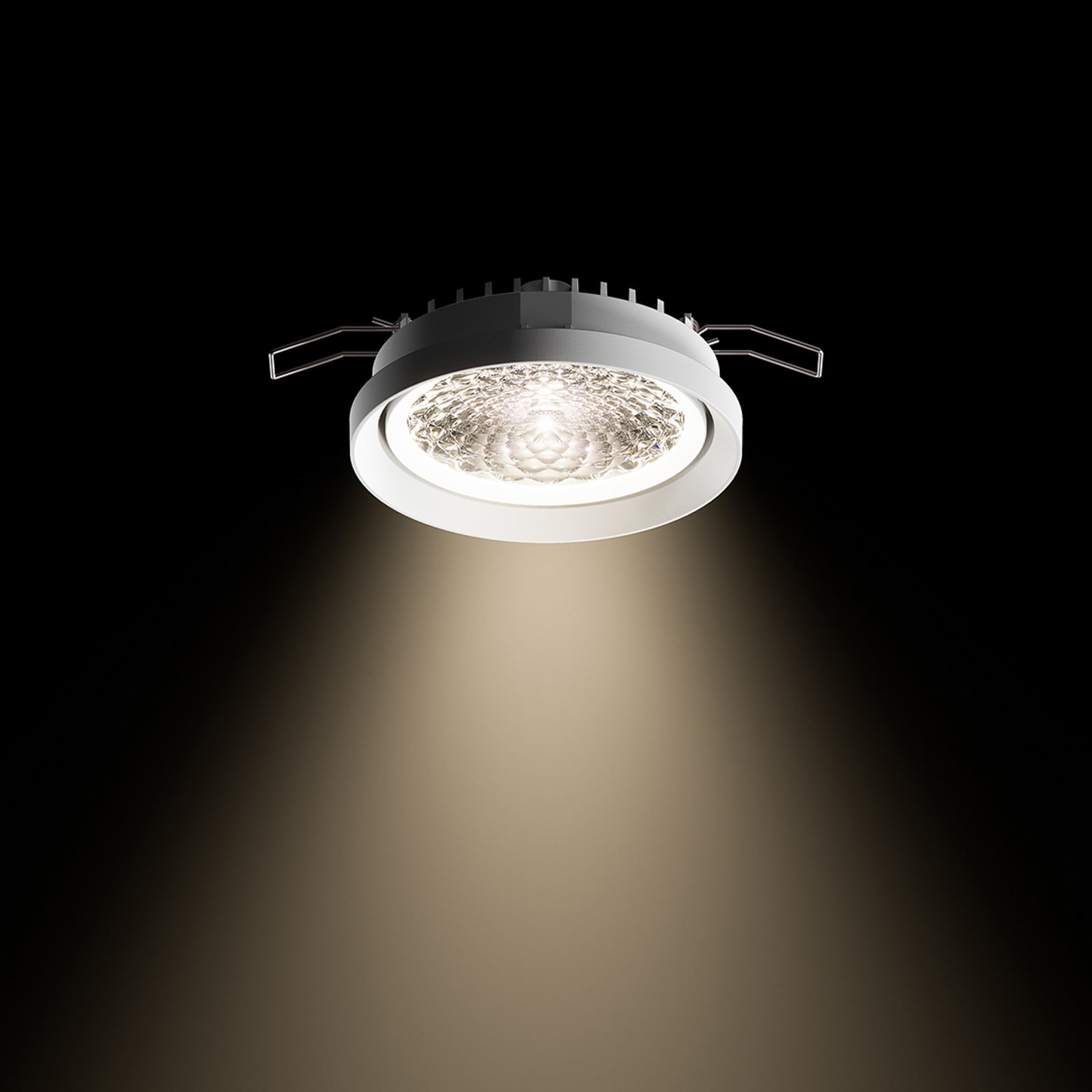 Nivo LED-indbygningsspot, hvid, 36°, 11 cm, fast, dæmpbar – Sigor - Stue - Moderne - Aluminium - Med én lyskilde