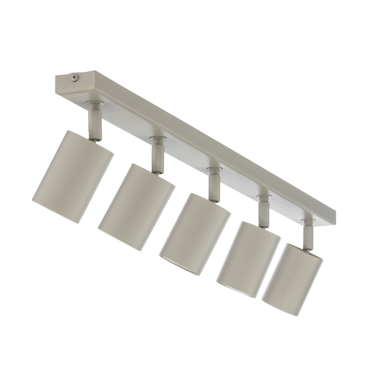 Тавански прожектор Zoom, 5-пламъчен, сиво-бежов, стомана, GU10