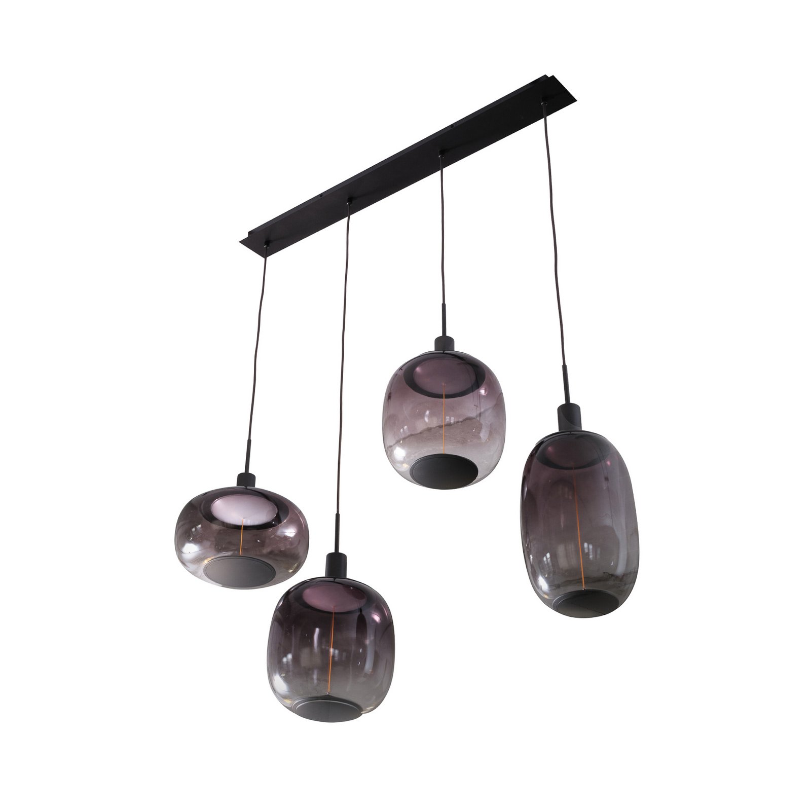 Suspension OSRAM Decor Needle Linear, gris, acier, à 4 lampes E27