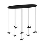 Závěsné světlo Paratebueno, černá, 8 žárovek – EGLO Stars of Light