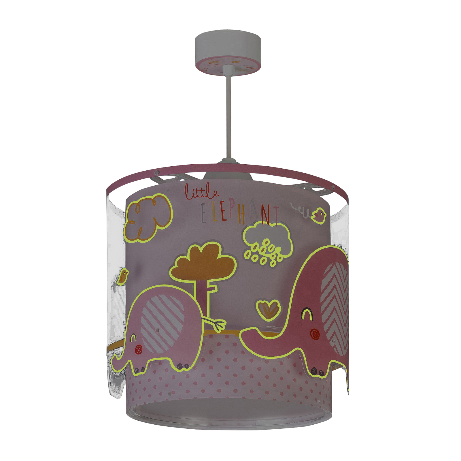 Hanglamp Little Elephant, 1-lamp, roze