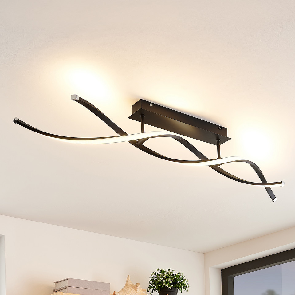 Lindby Welina LED Plafond, svart från Lindby