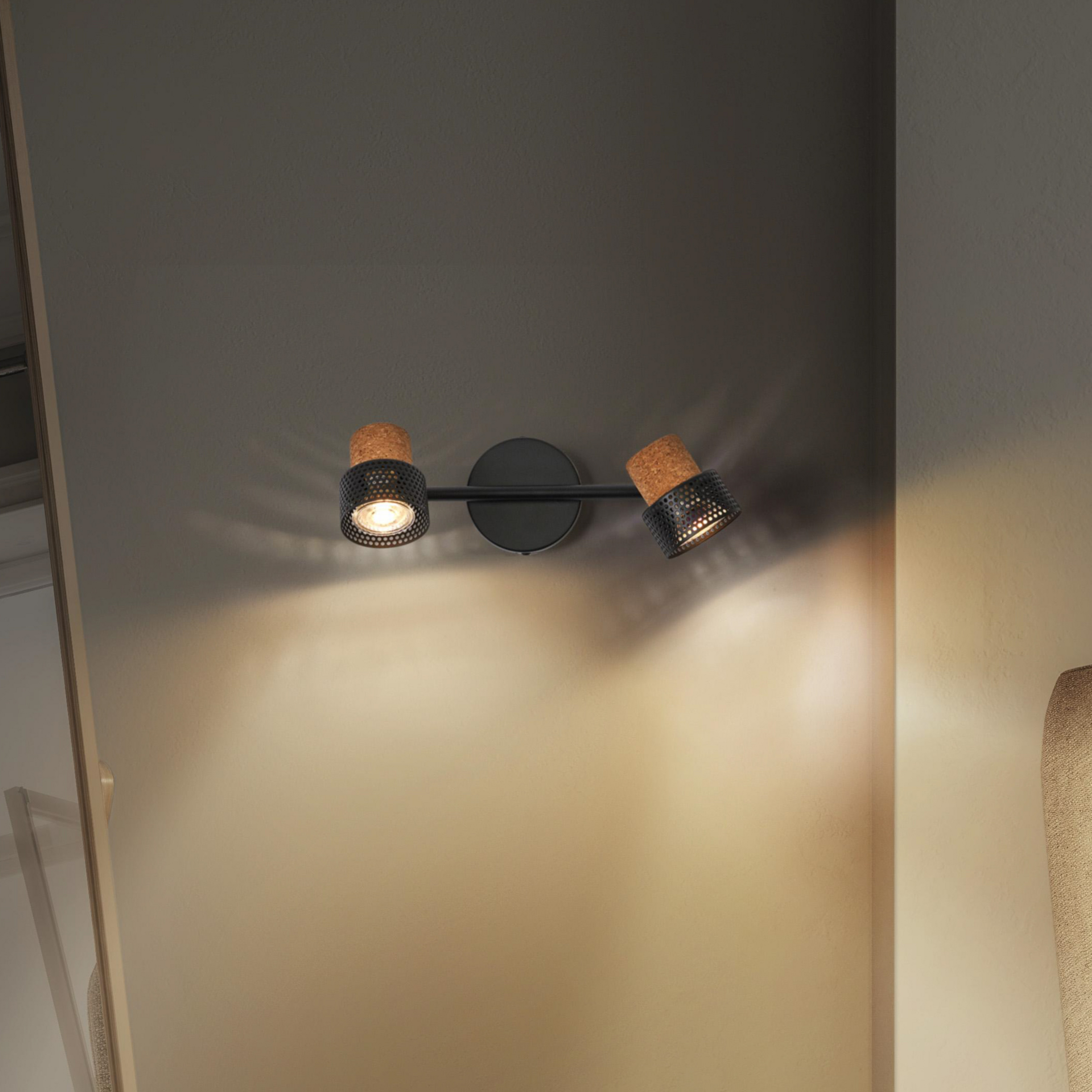LEDVANCE LED stropní bodový svítidlo Cork, GU10, 2 světla, stmívatelné,