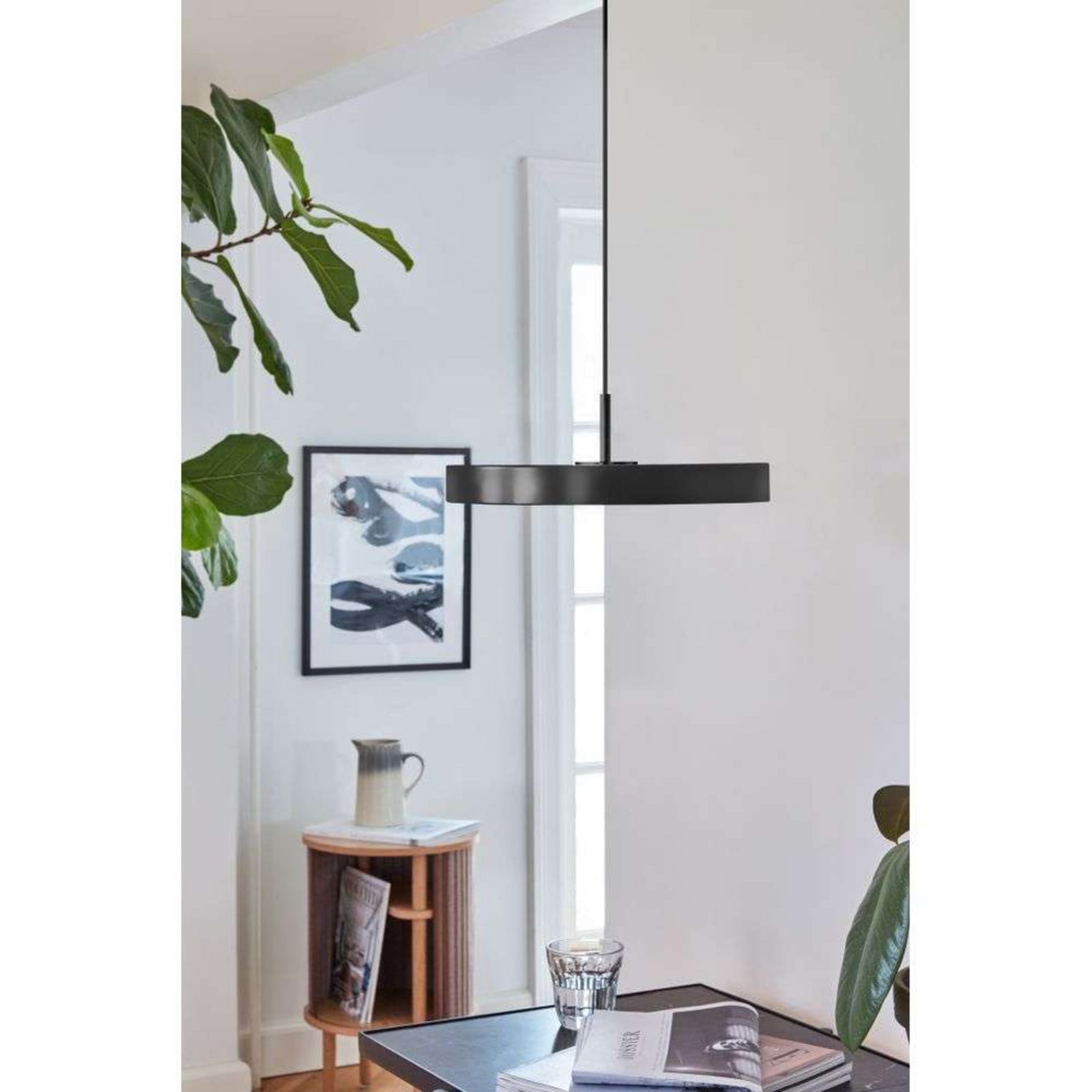 Asteria Plus pendellampe, Ø 30 cm, grå/stål UMAGE - Stue - Metal billede