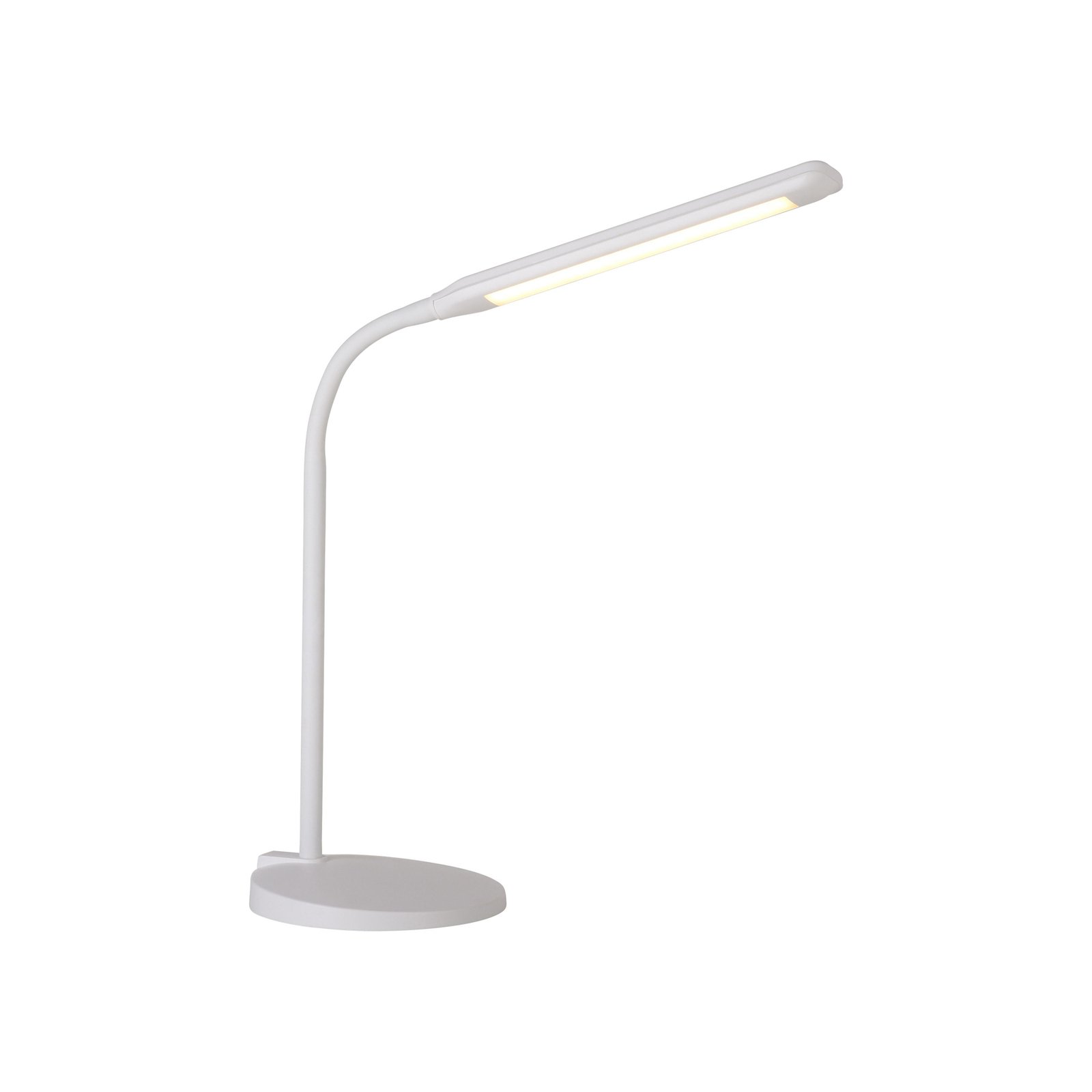 JUST LIGHT. Lámpara de mesa LED Elly, ABS, CCT, atenuable, blanco