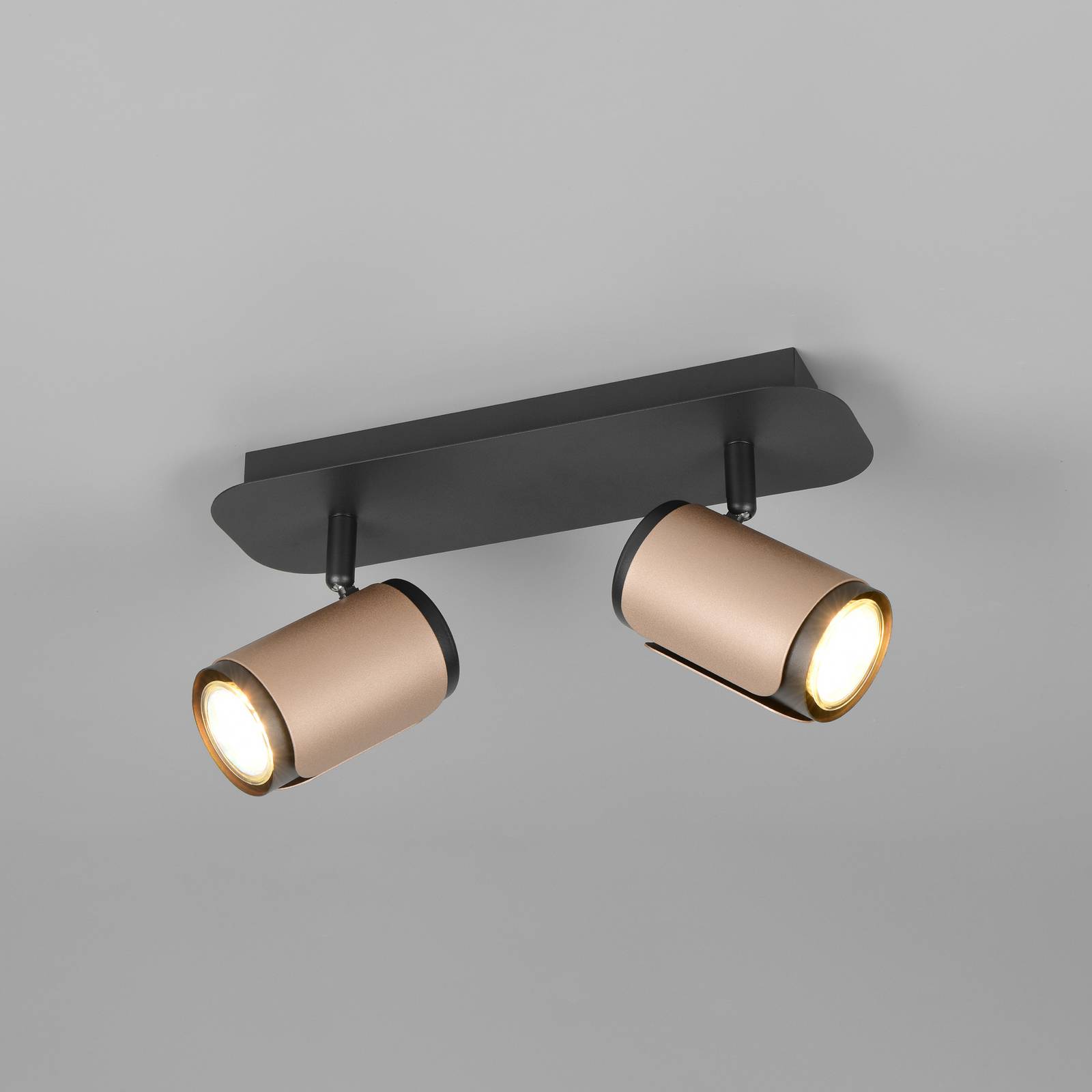 Deckenstrahler Gillan, coffee, 2-flammig, Metall, GU10 günstig online kaufen