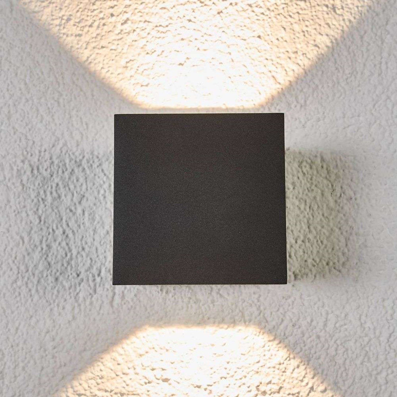Merjem Small Up/Down Außen Wandleuchte IP54 Dak Grey - Lucande