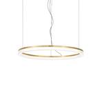 Ideal Lux LED hanging light Crown Ø 60 cm, brass-coloured metal