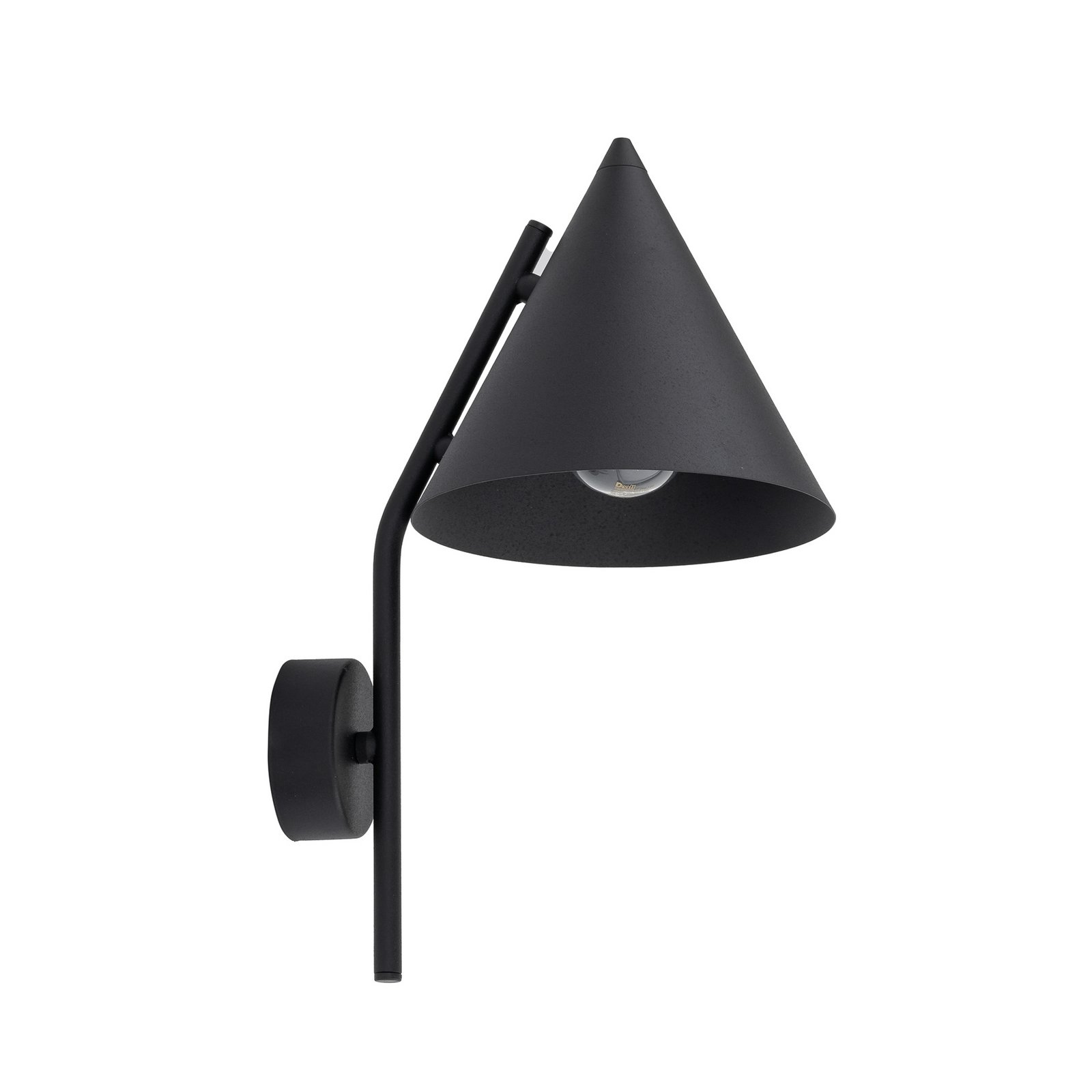 Nástenné svetlo Cono, 1-pl., čierne, E27