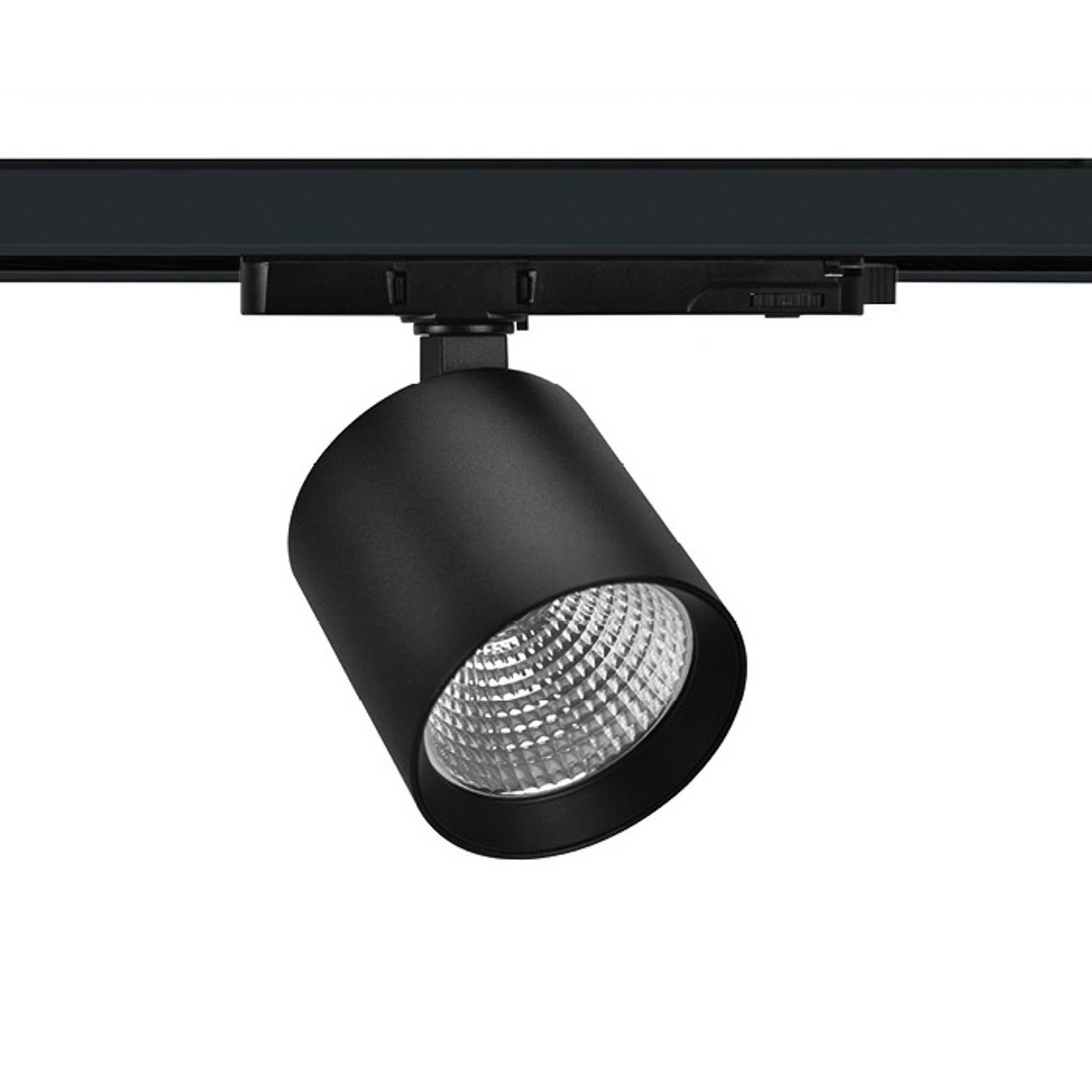 SLC LED railspot Fox, zwart, 3.000 K, 3-fasen railsysteem