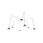 Suspension Elit Spider, 6 lampes, noir, métal