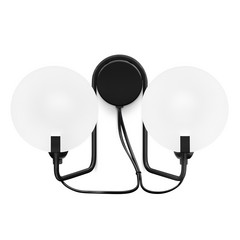 Stilnovo Bugia aplique LED 2 luces negro