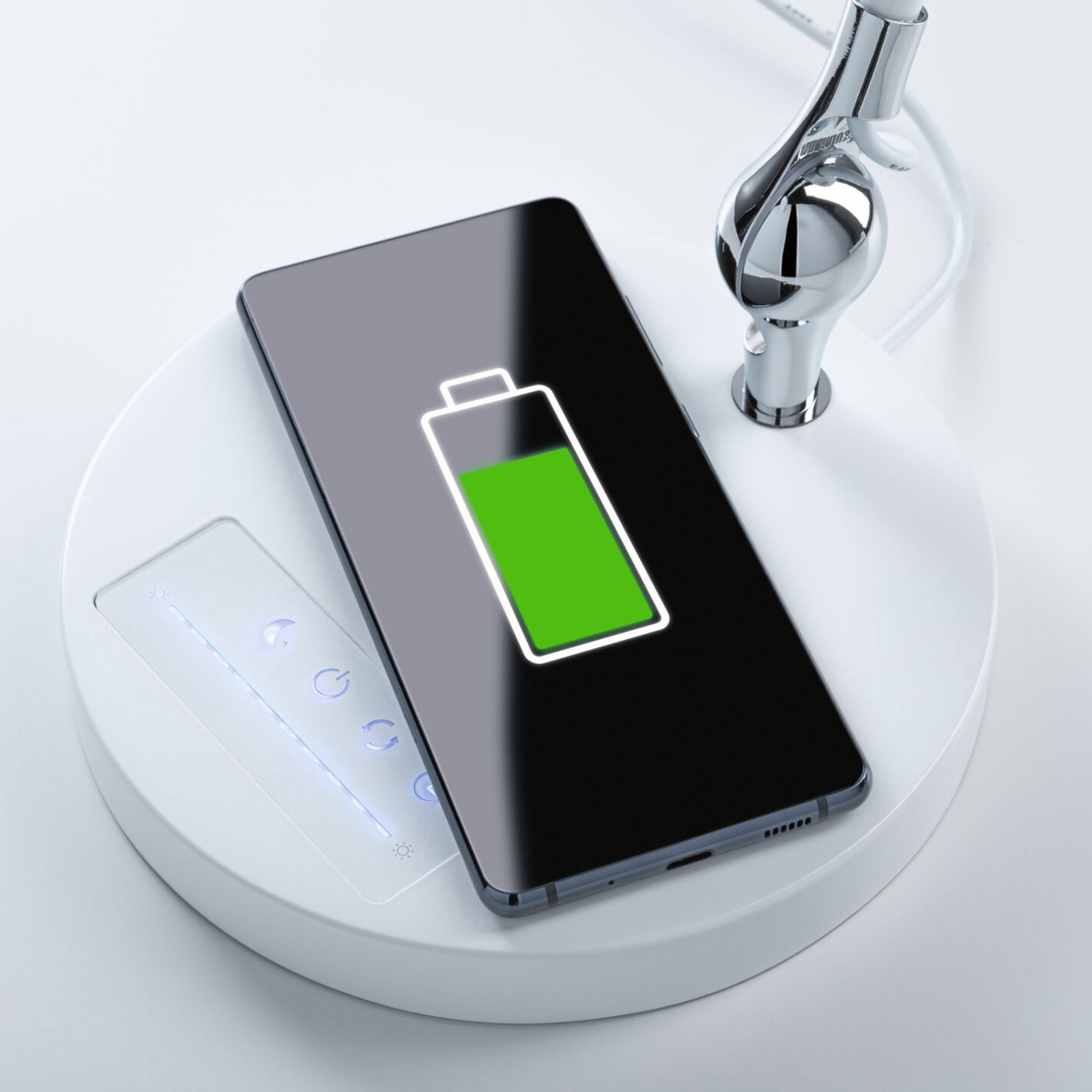 Numis Qi Stolní Lampa w/Qi Wireless Charging Bílá - Paulmann