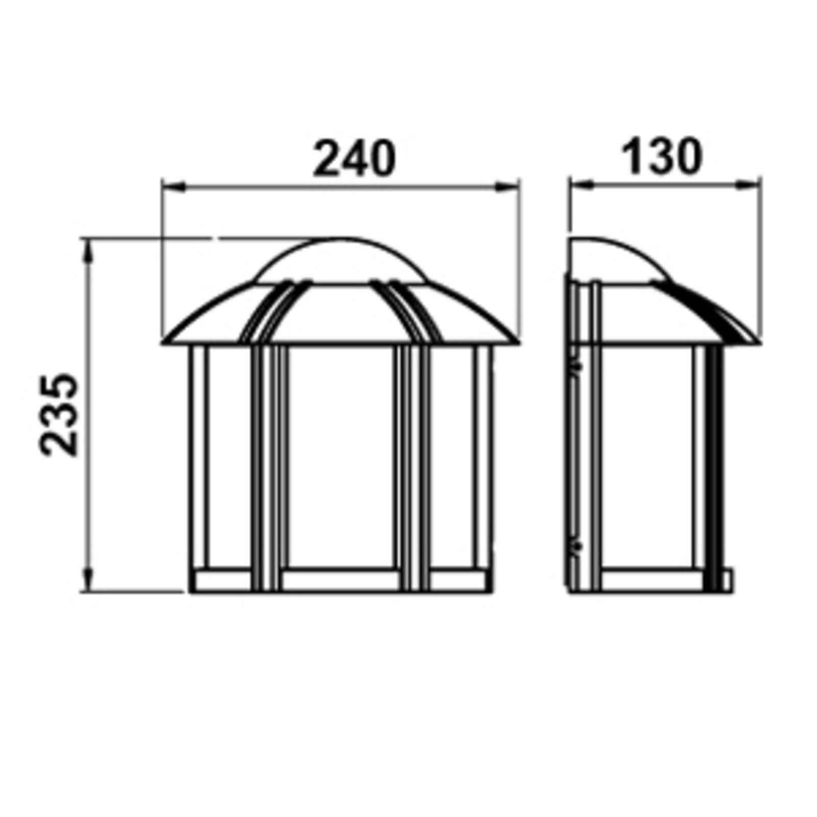 Candeeiro de parede exterior Affra em castanho estilo casa de campo