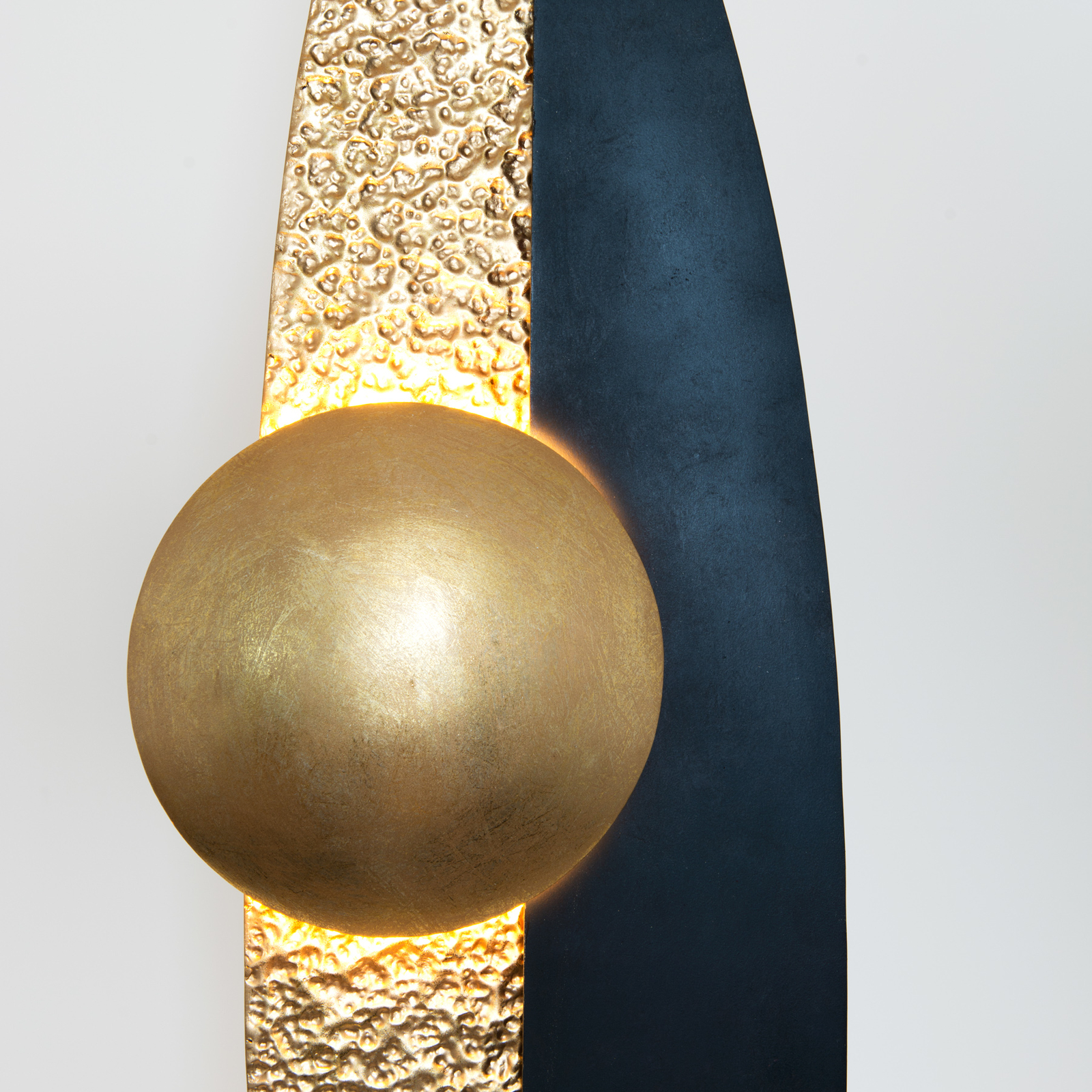 LED-Stehlampe La Presa indirekt gold/schwarz/braun