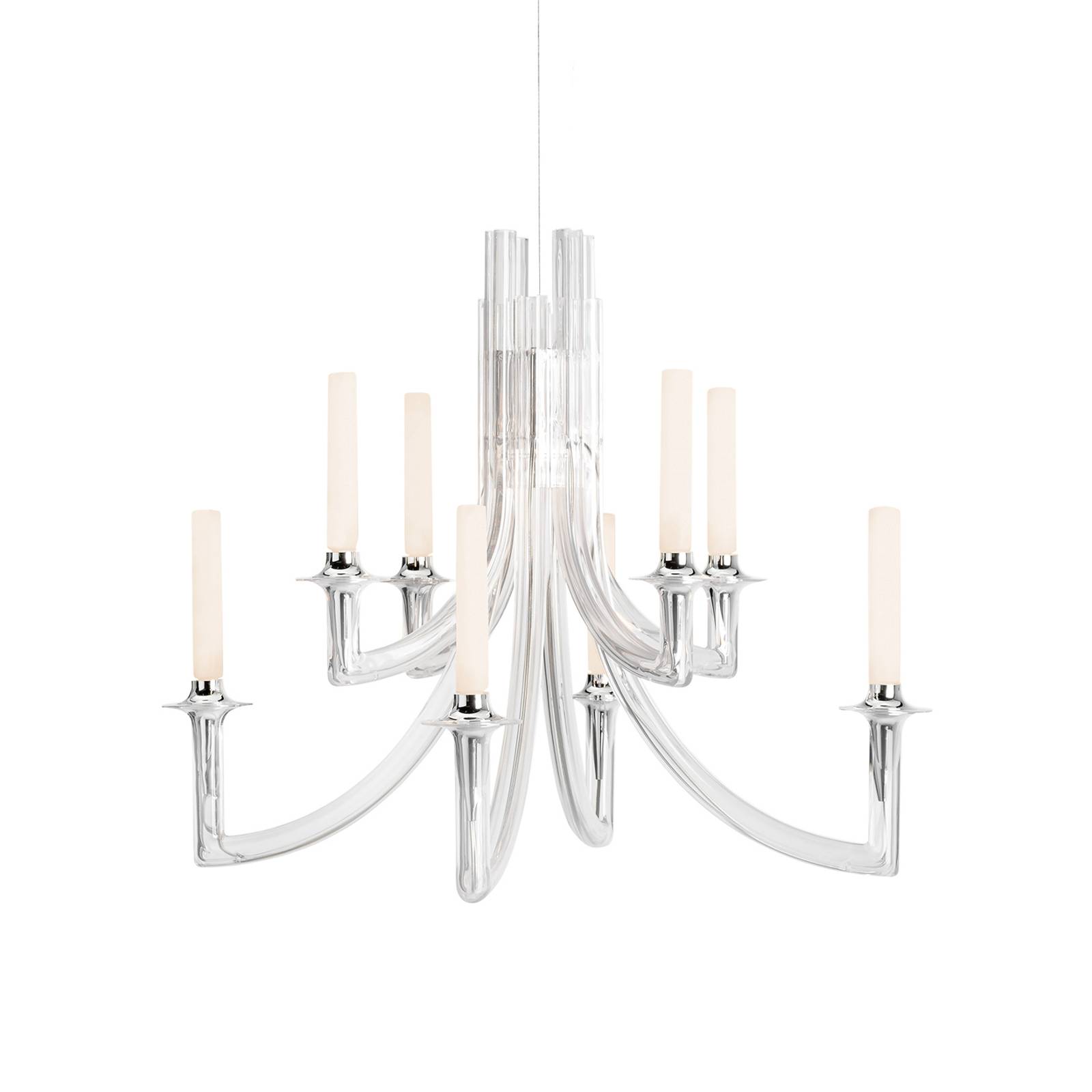 Kartell Khan Kronleuchter, Ø 77 cm transparent