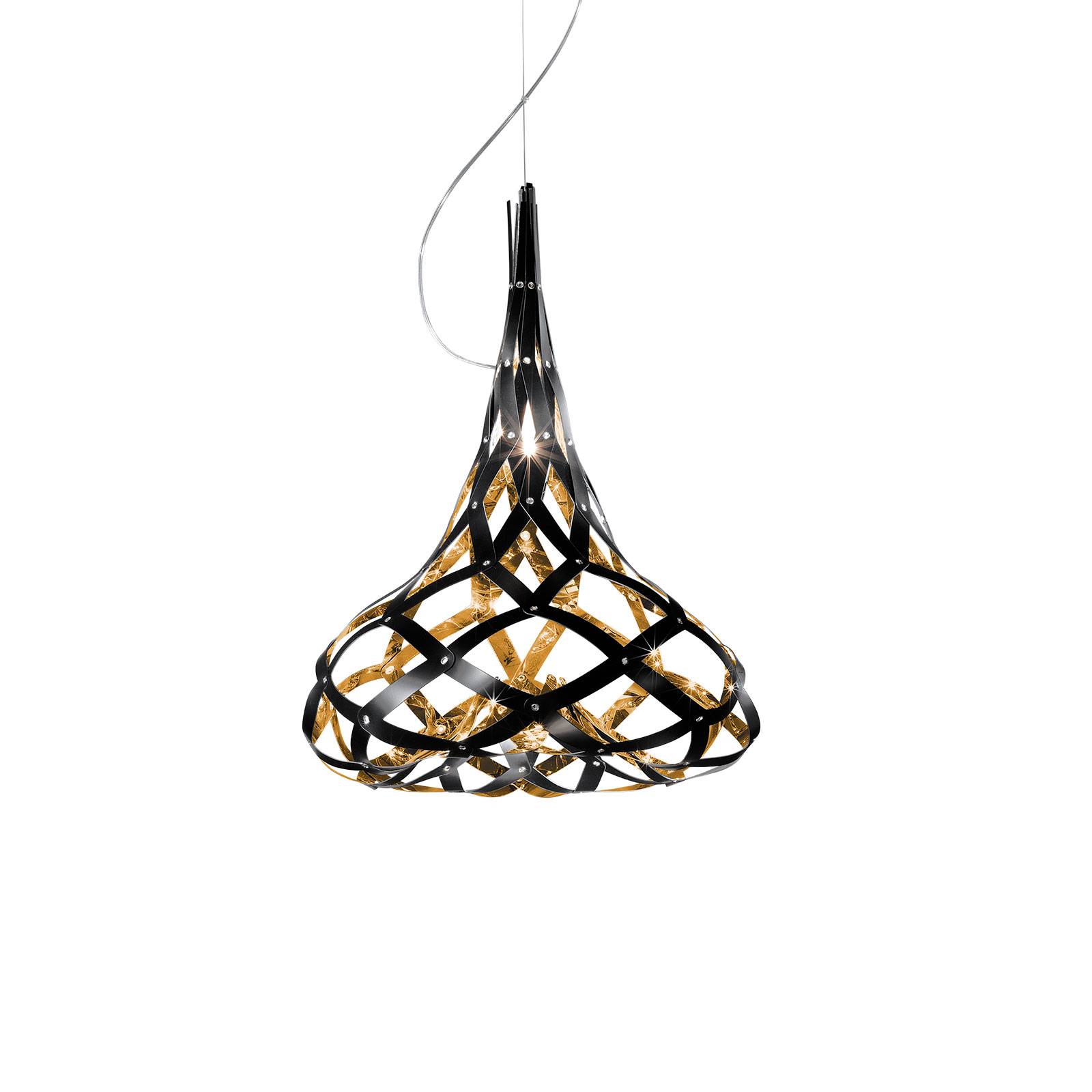 Slamp Supermorgana hänglampa, svart/guld