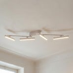 Lindby LED reflektor Eldrin, bílý, 4 světla, světelné body